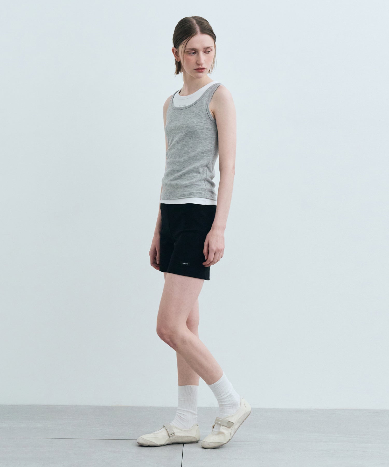 Marithe & Francois Girbaud - Layered Sleeveless (Melange Gray) product image 5 | TRAB K-Fashion Australia