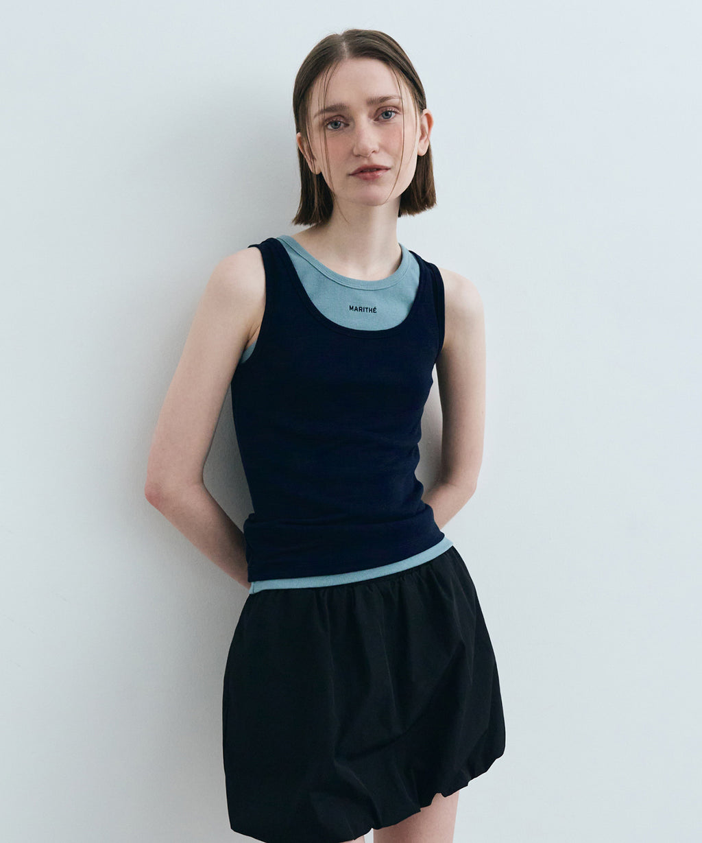 Marithe & Francois Girbaud - Layered Sleeveless (Navy) product image 5 | TRAB K-Fashion Australia