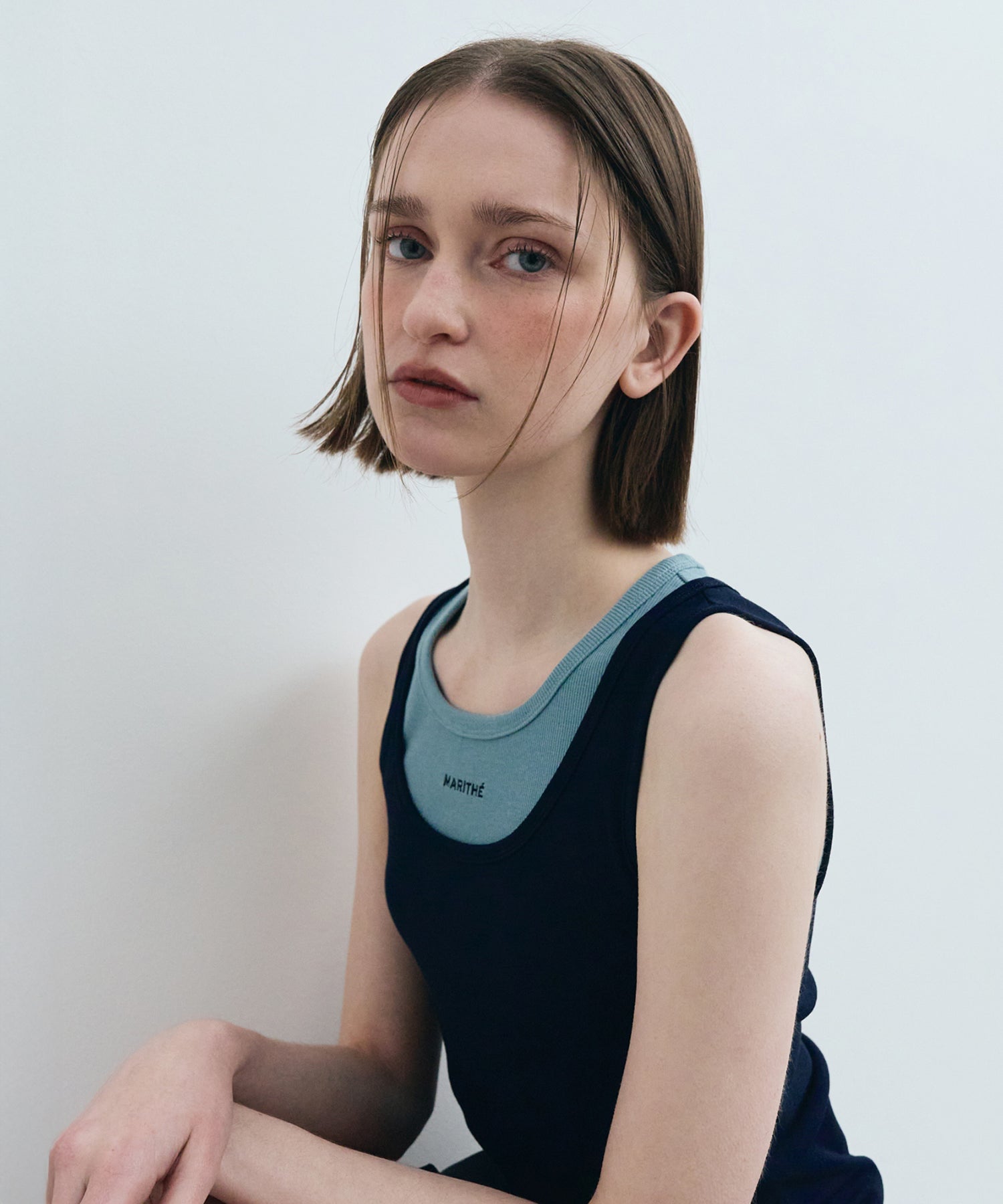 Marithe & Francois Girbaud - Layered Sleeveless (Navy) product image 6 | TRAB K-Fashion Australia