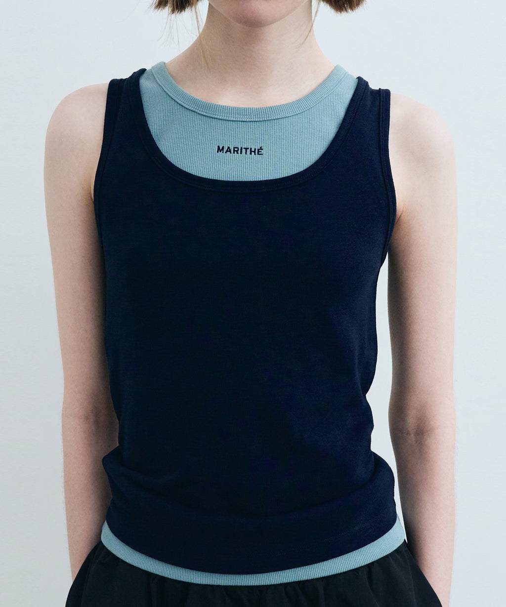 Marithe & Francois Girbaud - Layered Sleeveless (Navy) product image 7 | TRAB K-Fashion Australia