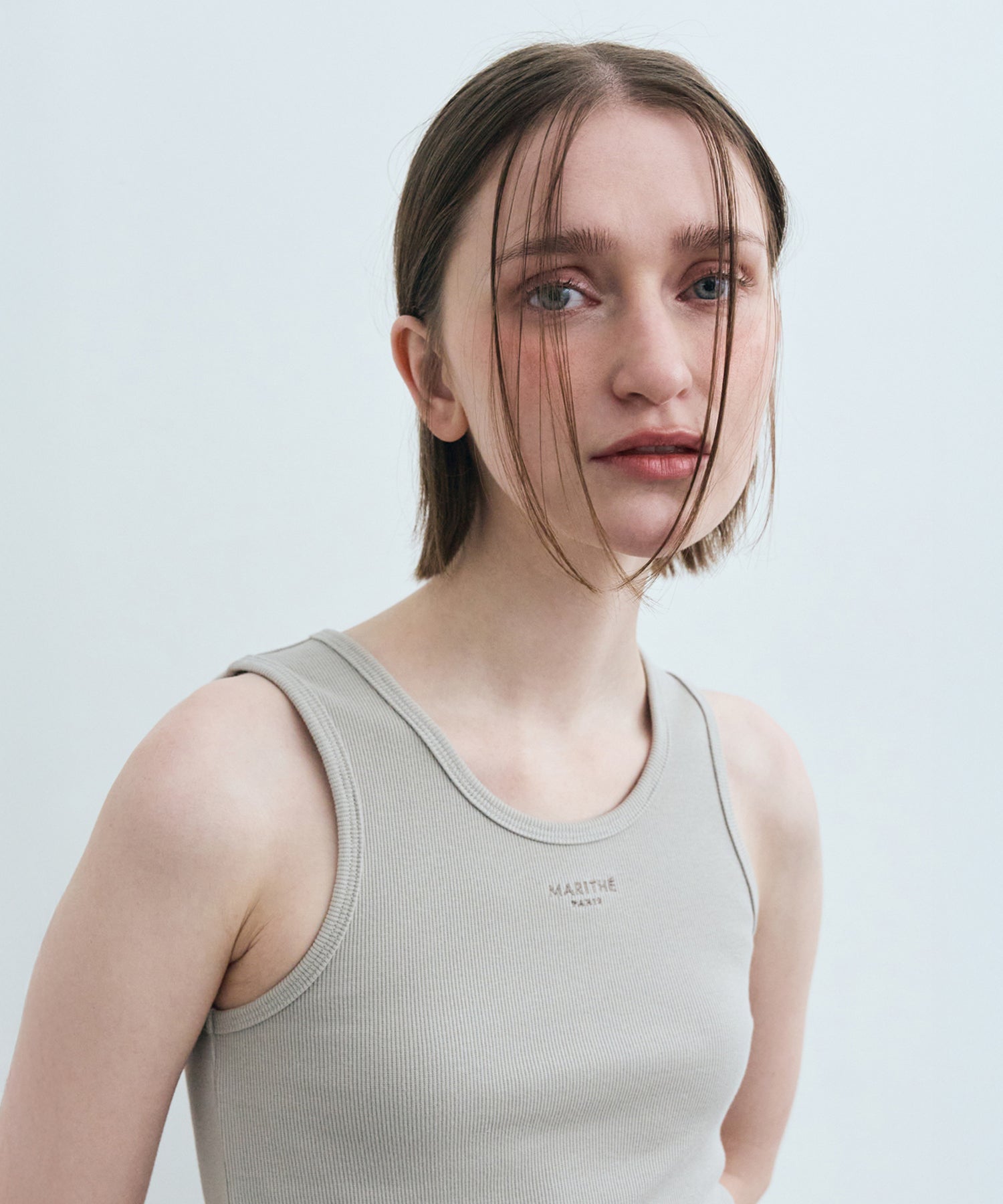 Marithe & Francois Girbaud - U Neck Sleeveless (Light Beige) product image 3 | TRAB K-Fashion Australia
