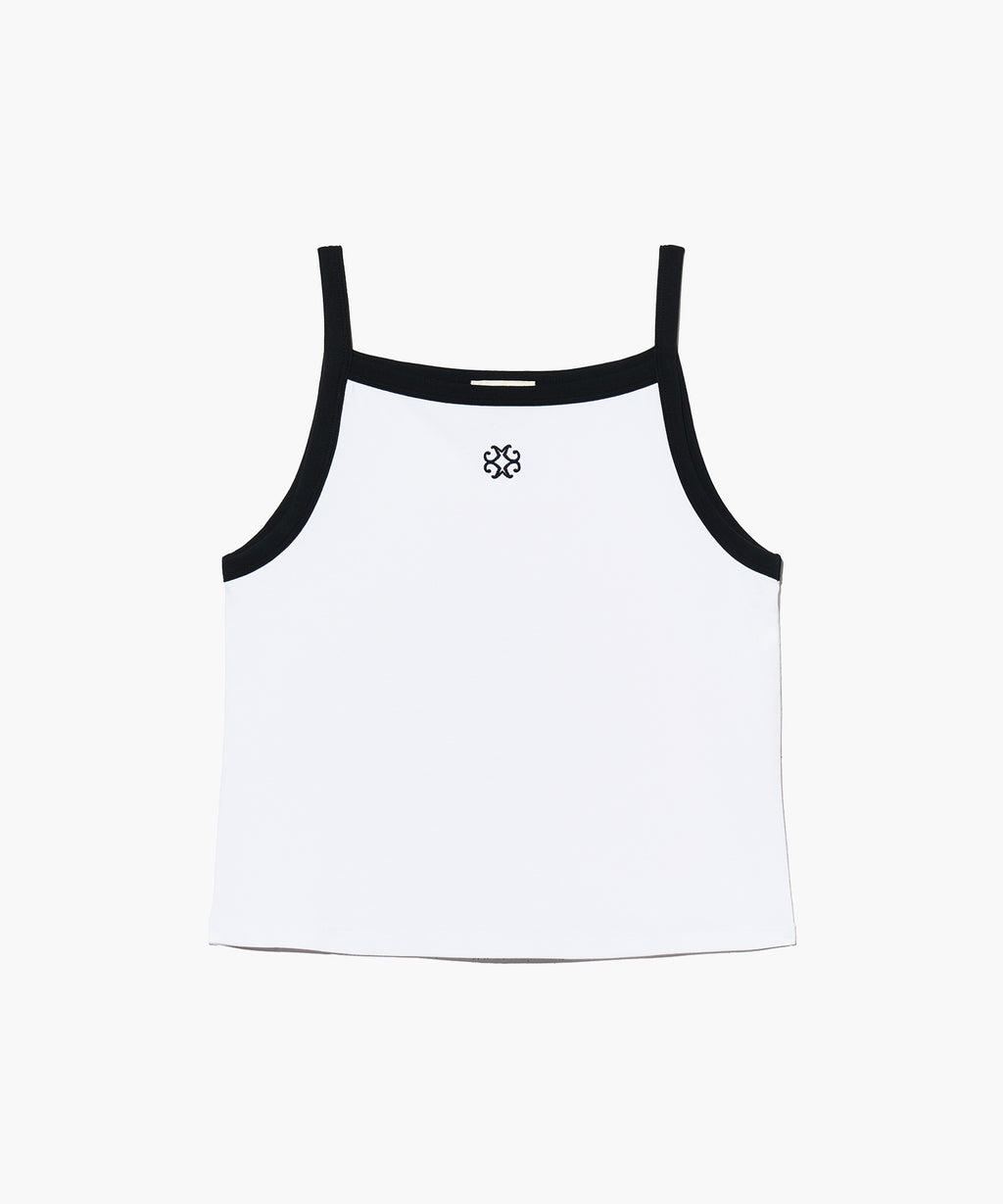 Marithe & Francois Girbaud - Color Block Square Neck Sleeveless (White) product image 1 | TRAB K-Fashion Australia