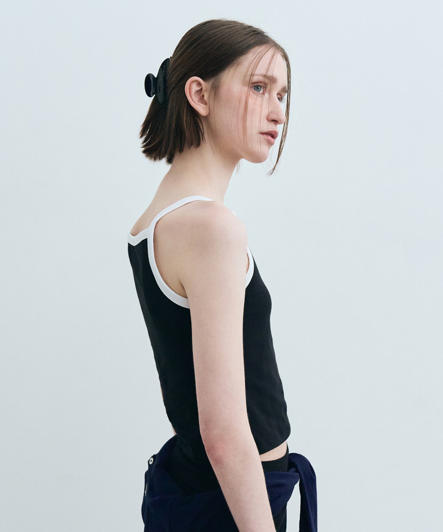 Marithe & Francois Girbaud - Color Block Square Neck Sleeveless (Black) product image 2 | TRAB K-Fashion Australia