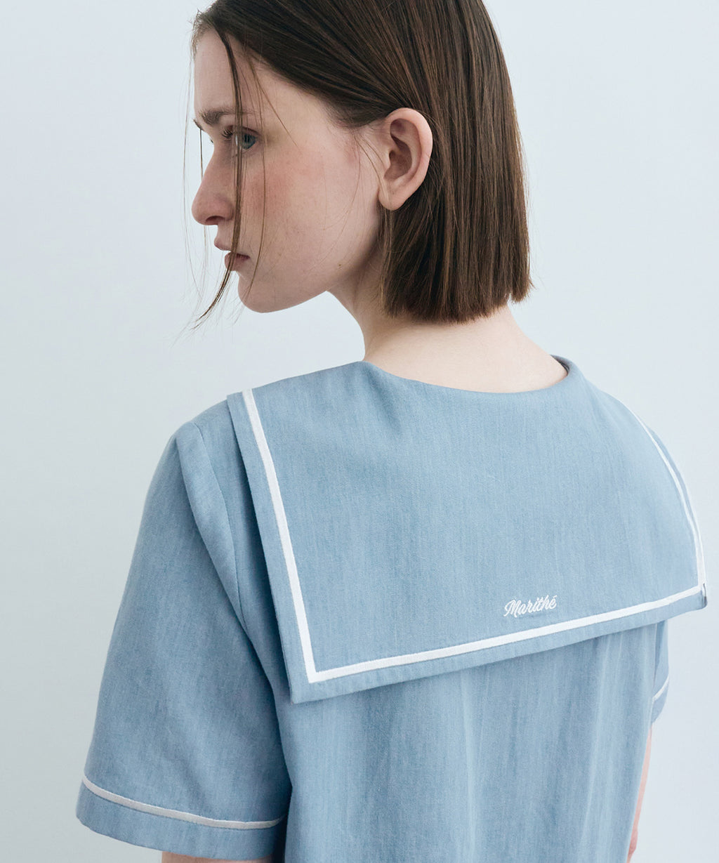 Marithe & Francois Girbaud - Sailor Onepiece (Light Blue) product image 6 | TRAB K-Fashion Australia