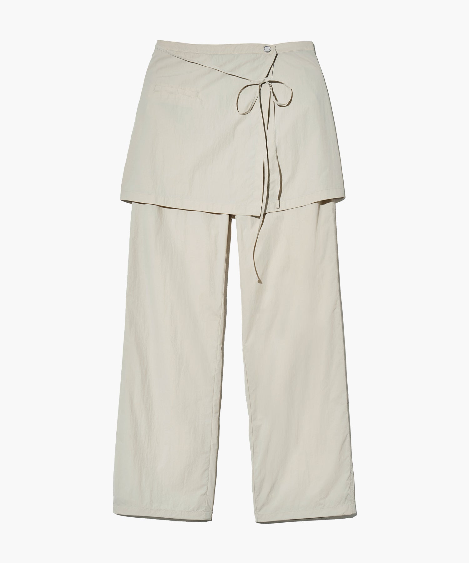 Marithe & Francois Girbaud - Layered Skirt Pants (Light Gray) product image 1 | TRAB K-Fashion Australia