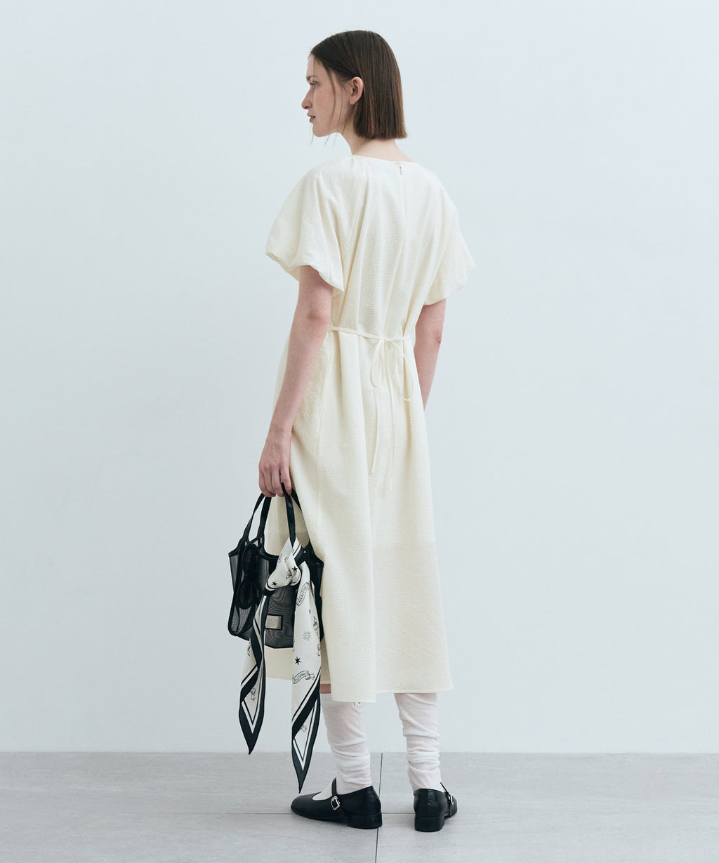 Marithe & Francois Girbaud - Puff Sleeve Dress (Cream) product image 2 | TRAB K-Fashion Australia