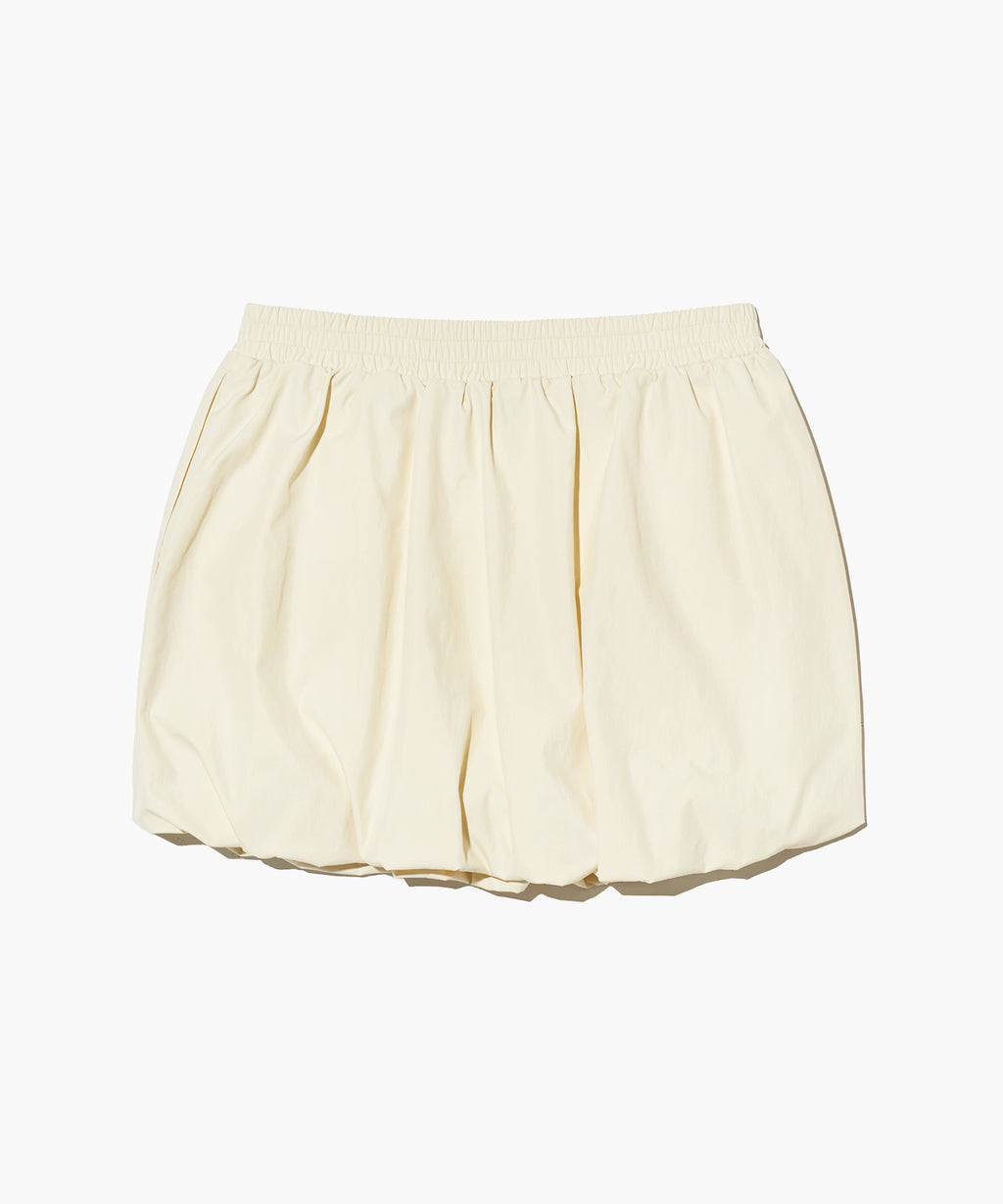 Marithe & Francois Girbaud - Nylon Bubble Hem Mini Skirt (Cream) product image 11 | TRAB K-Fashion Australia