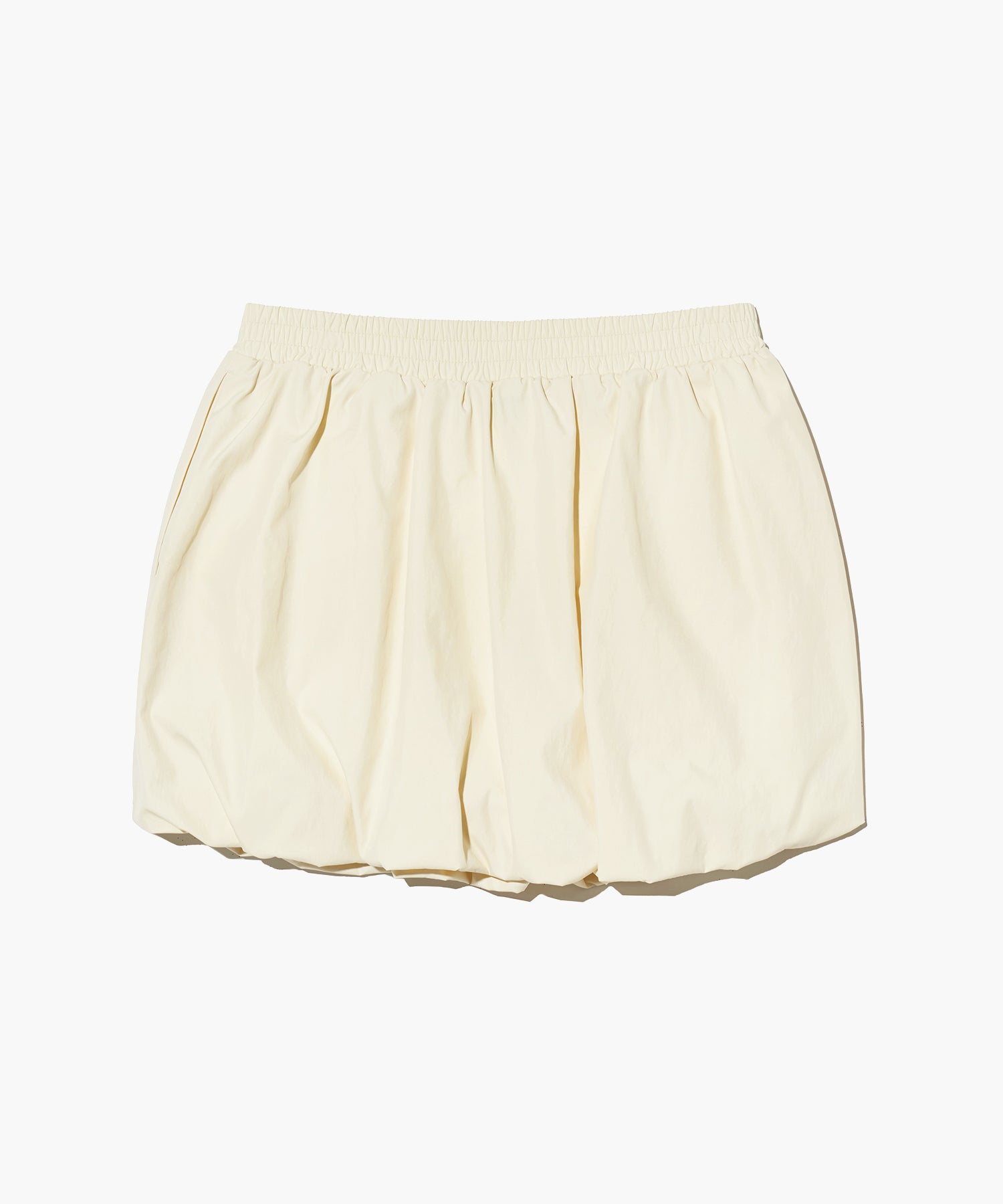 Marithe & Francois Girbaud - Nylon Bubble Hem Mini Skirt (Cream) product image 11 | TRAB K-Fashion Australia
