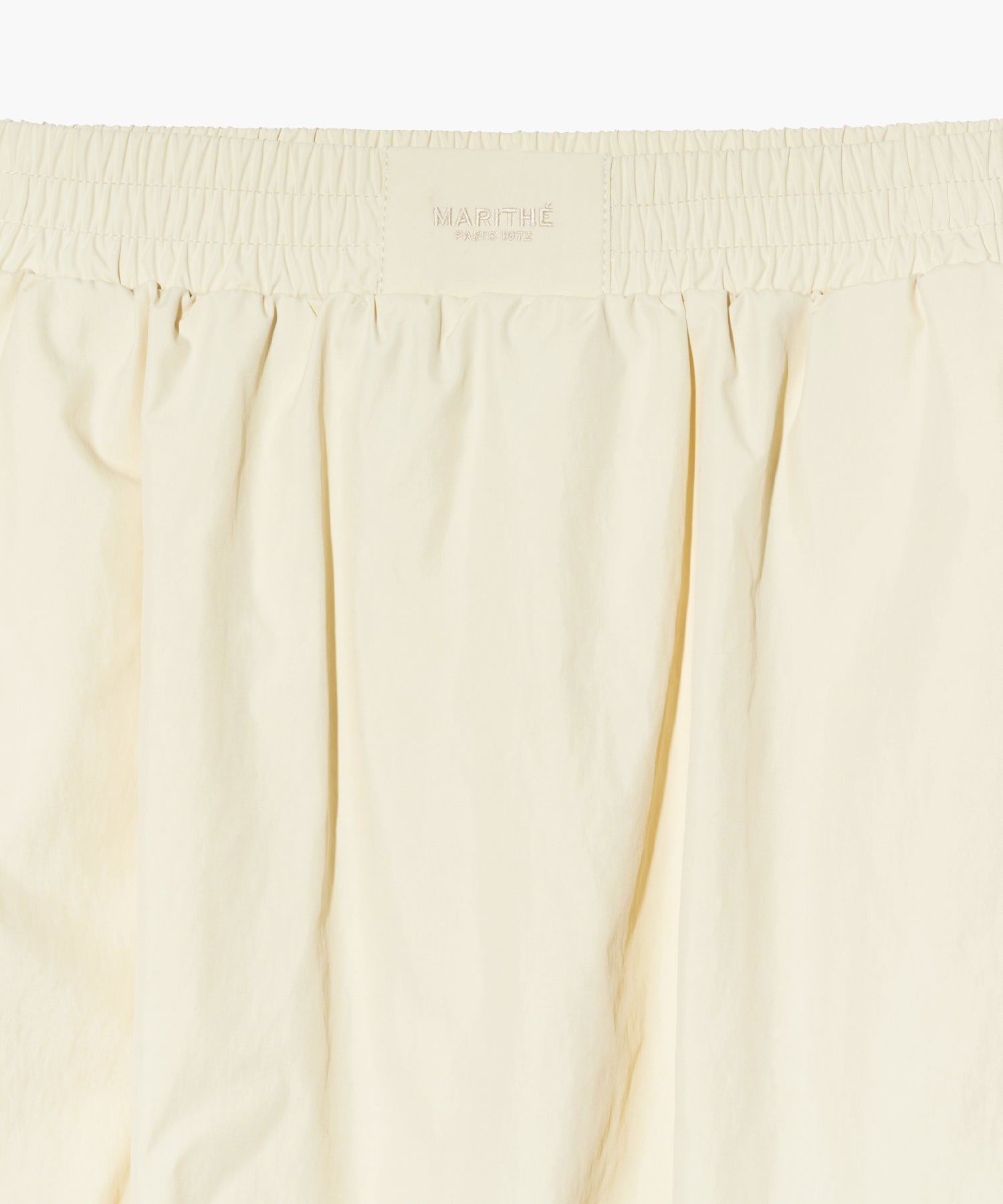 Marithe & Francois Girbaud - Nylon Bubble Hem Mini Skirt (Cream) product image 12 | TRAB K-Fashion Australia