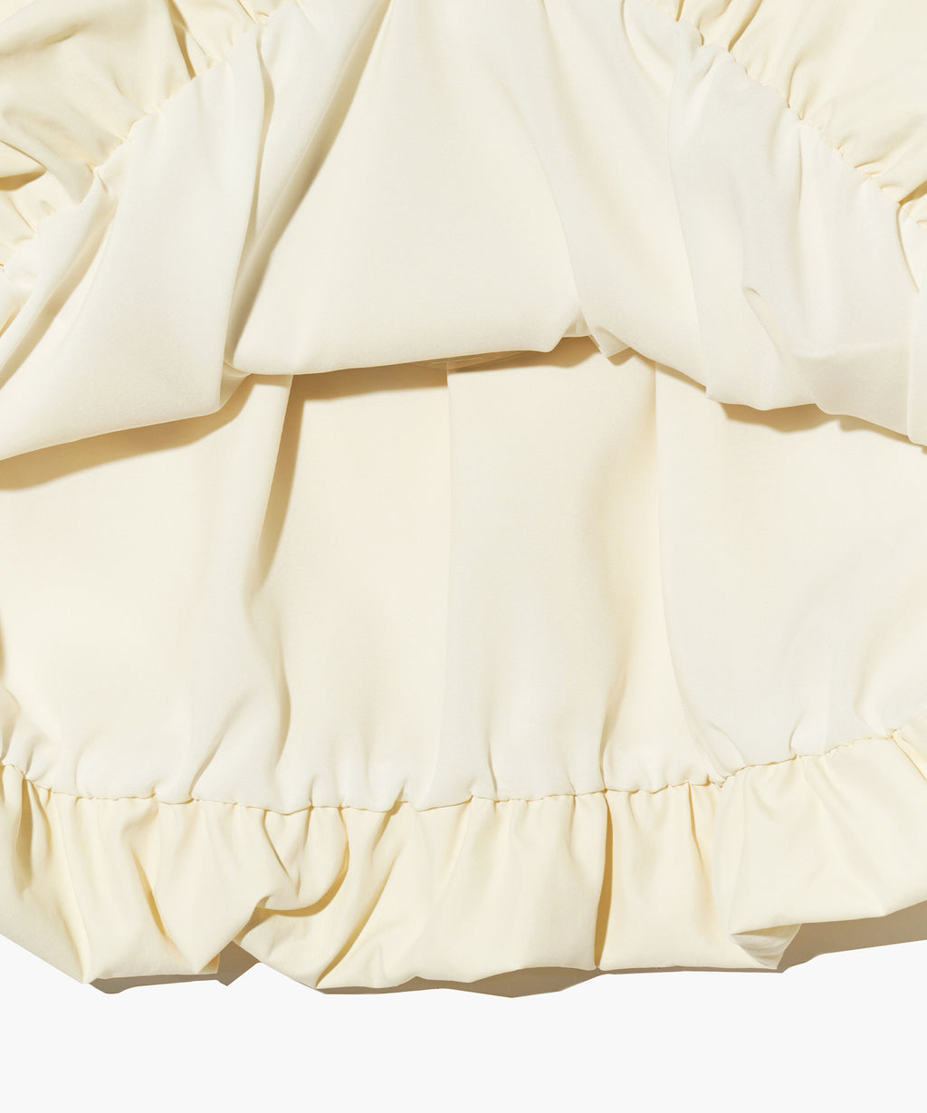 Marithe & Francois Girbaud - Nylon Bubble Hem Mini Skirt (Cream) product image 15 | TRAB K-Fashion Australia