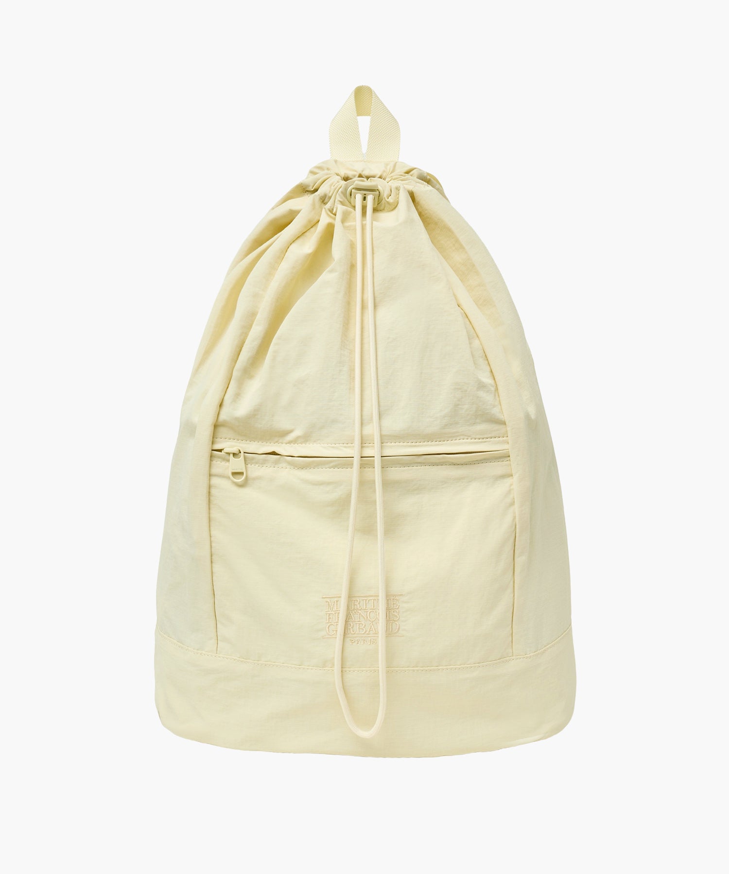 Marithe & Francois Girbaud - Classic Logo Zip Pocket Backpack (Light Yellow) product image 1 | TRAB K-Fashion Australia