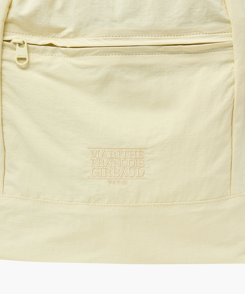 Marithe & Francois Girbaud - Classic Logo Zip Pocket Backpack (Light Yellow) product image 5 | TRAB K-Fashion Australia