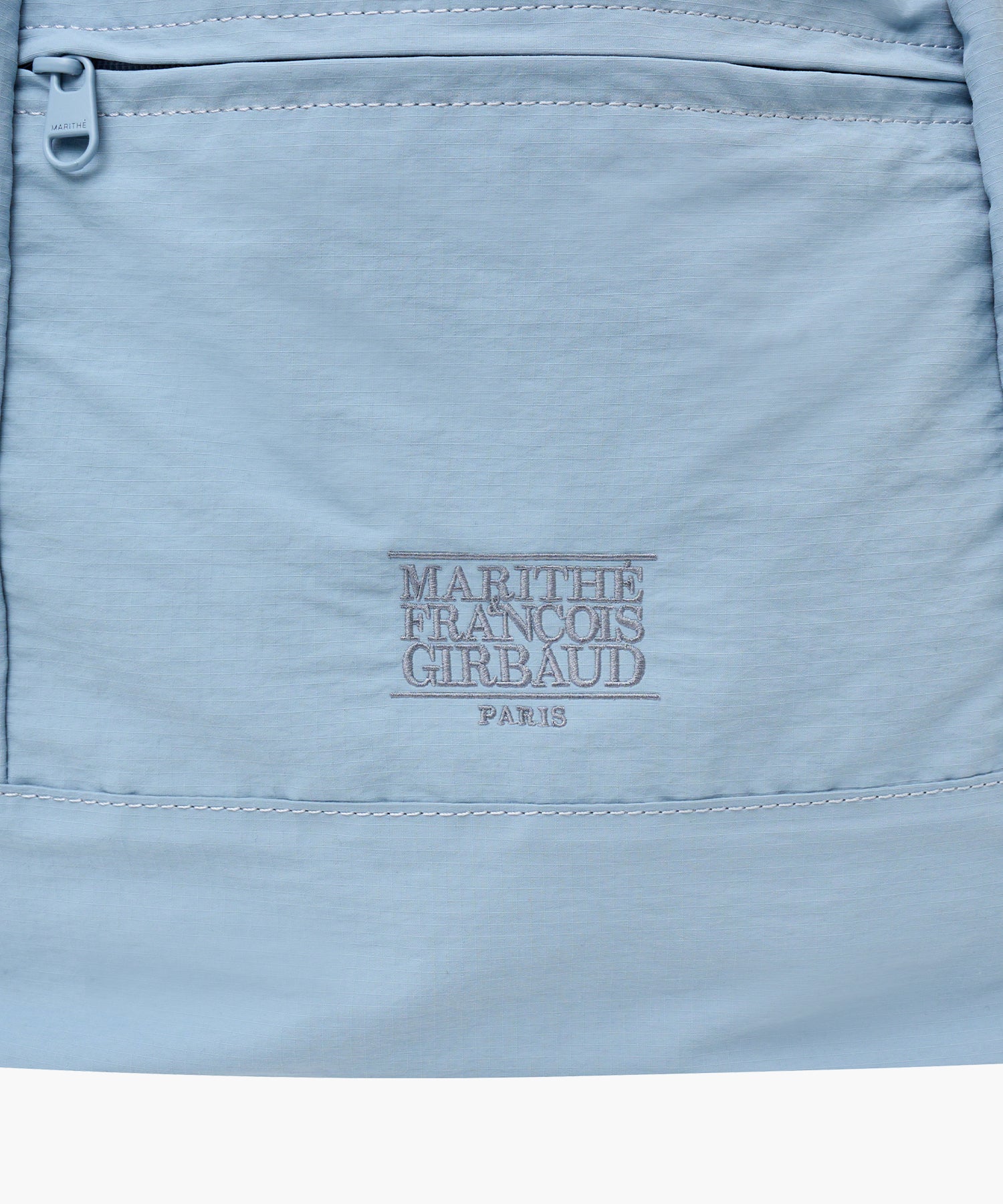 Marithe & Francois Girbaud - Classic Logo Zip Pocket Backpack (Sky Blue) product image 5 | TRAB K-Fashion Australia