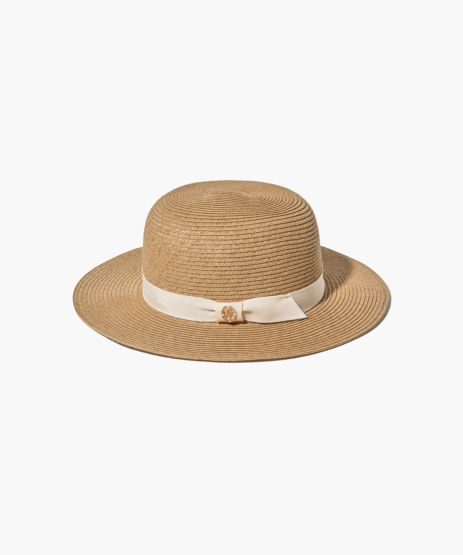 Marithe & Francois Girbaud - Circle Logo Raffia Hat (Beige) product image 1 | TRAB K-Fashion Australia