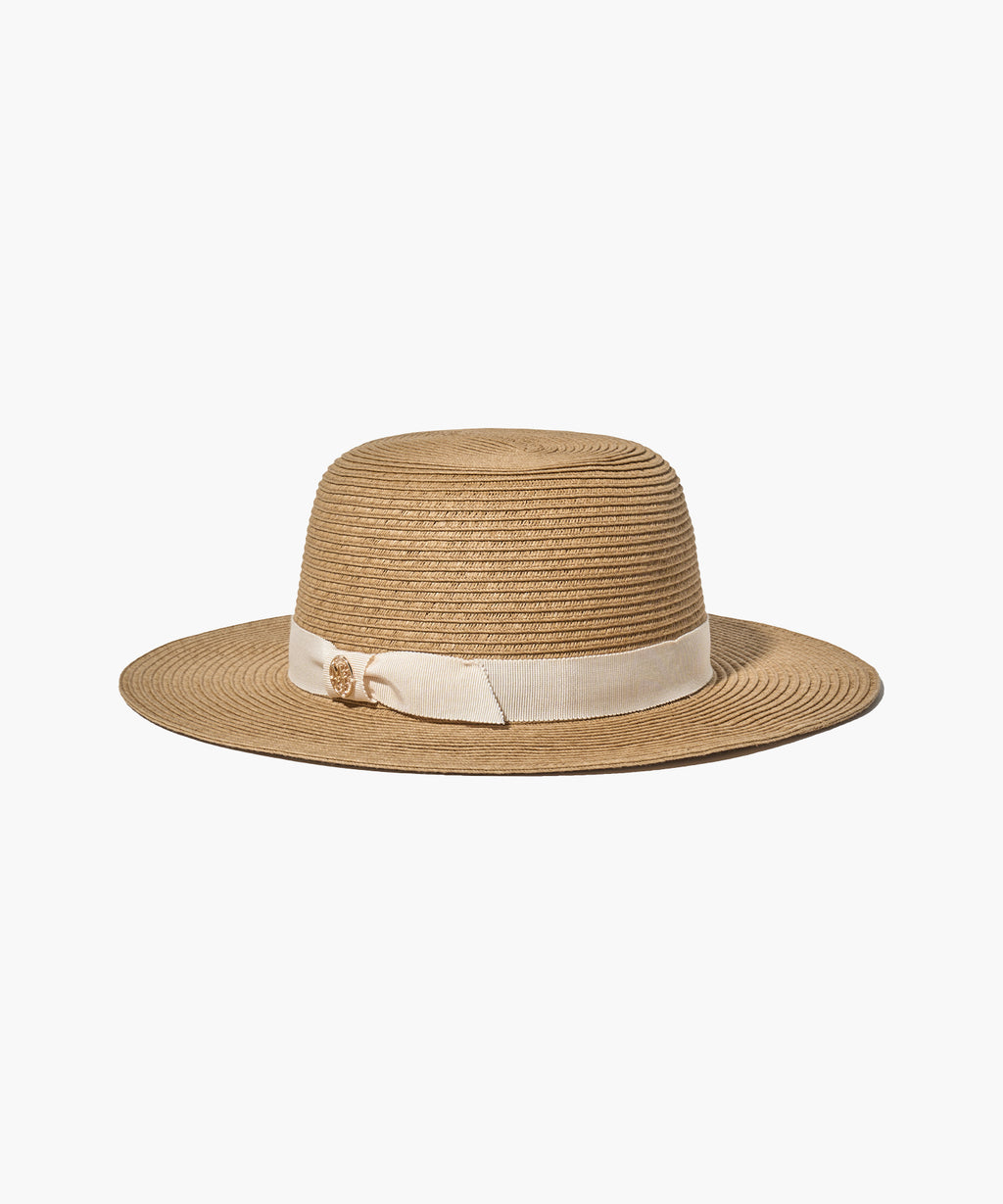 Marithe & Francois Girbaud - Circle Logo Raffia Hat (Beige) product image 2 | TRAB K-Fashion Australia