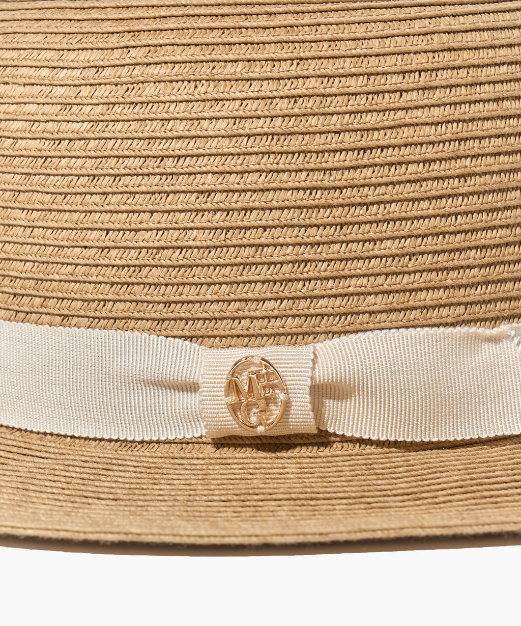 Marithe & Francois Girbaud - Circle Logo Raffia Hat (Beige) product image 4 | TRAB K-Fashion Australia