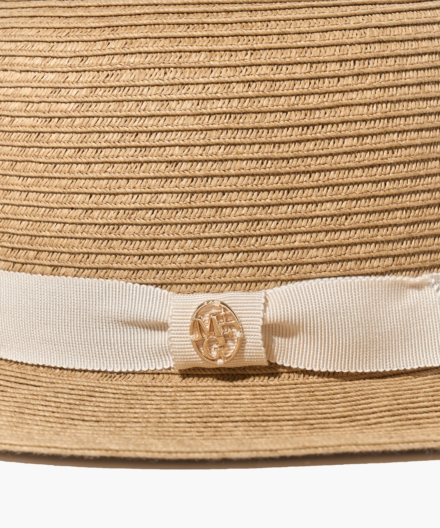 Marithe & Francois Girbaud - Circle Logo Raffia Hat (Beige) product image 4 | TRAB K-Fashion Australia