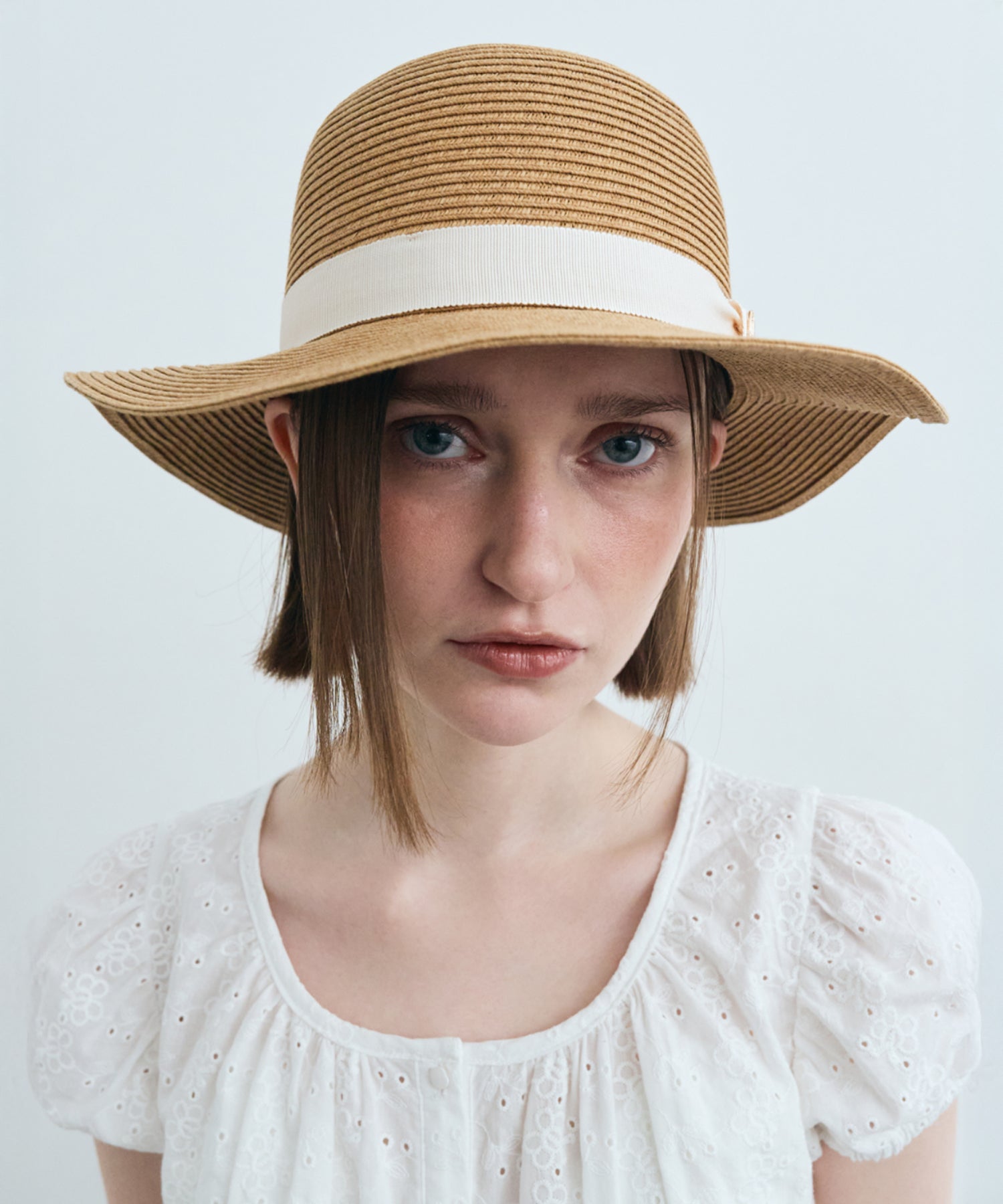 Marithe & Francois Girbaud - Circle Logo Raffia Hat (Beige) product image 5 | TRAB K-Fashion Australia