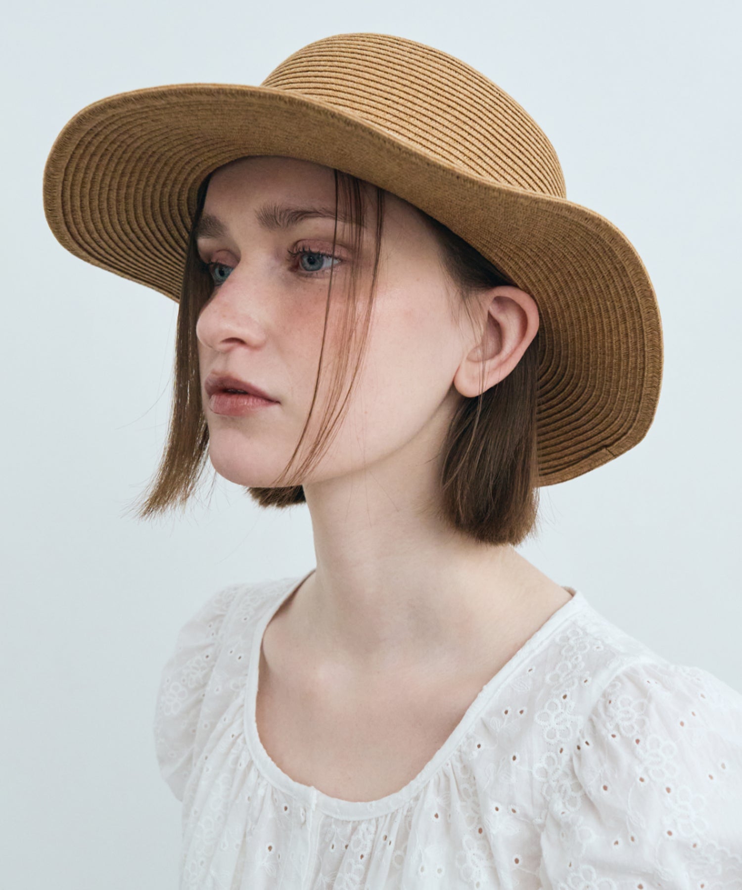 Marithe & Francois Girbaud - Circle Logo Raffia Hat (Beige) product image 6 | TRAB K-Fashion Australia