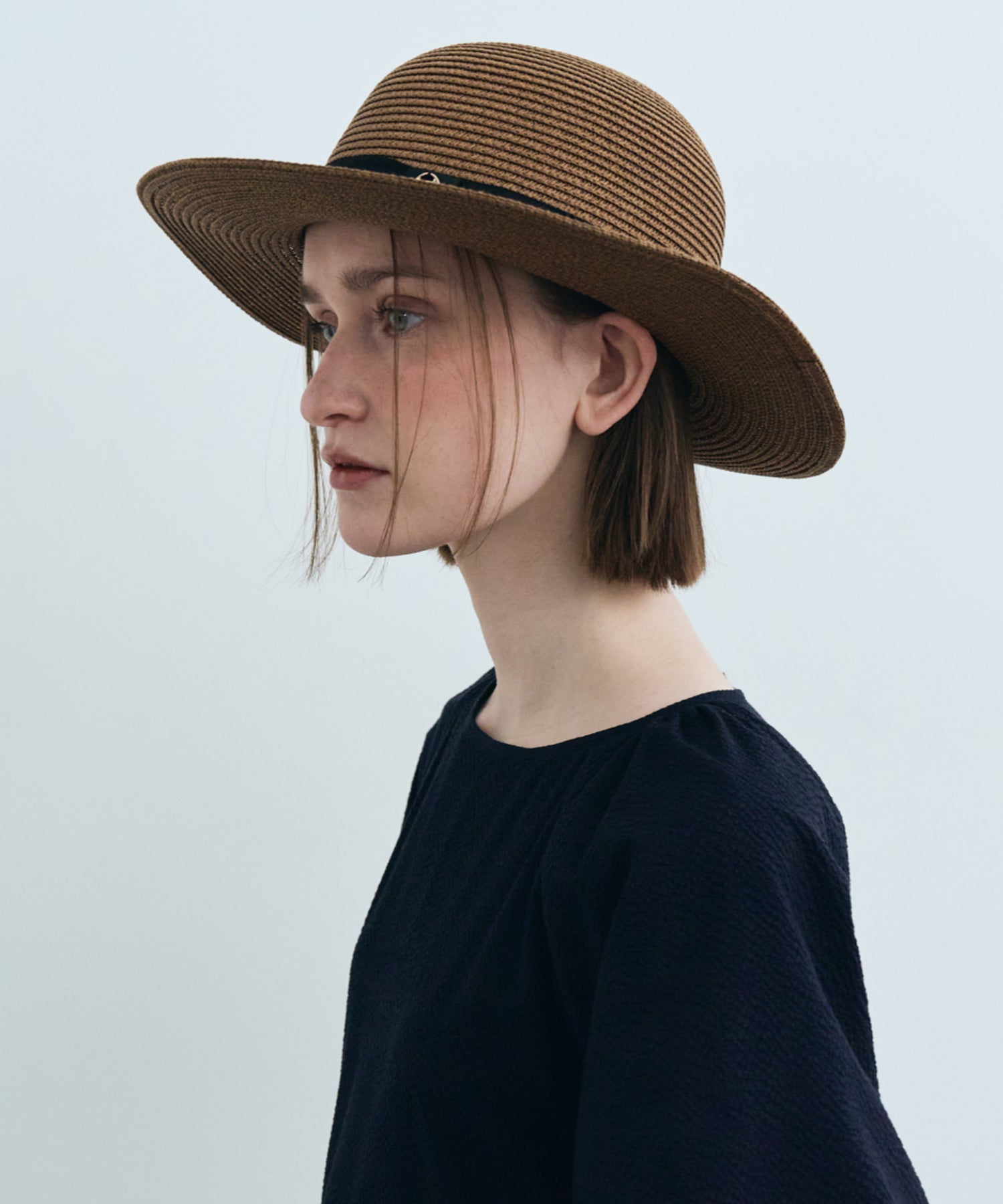 Marithe & Francois Girbaud - Circle Logo Raffia Hat (Brown) product image 5 | TRAB K-Fashion Australia