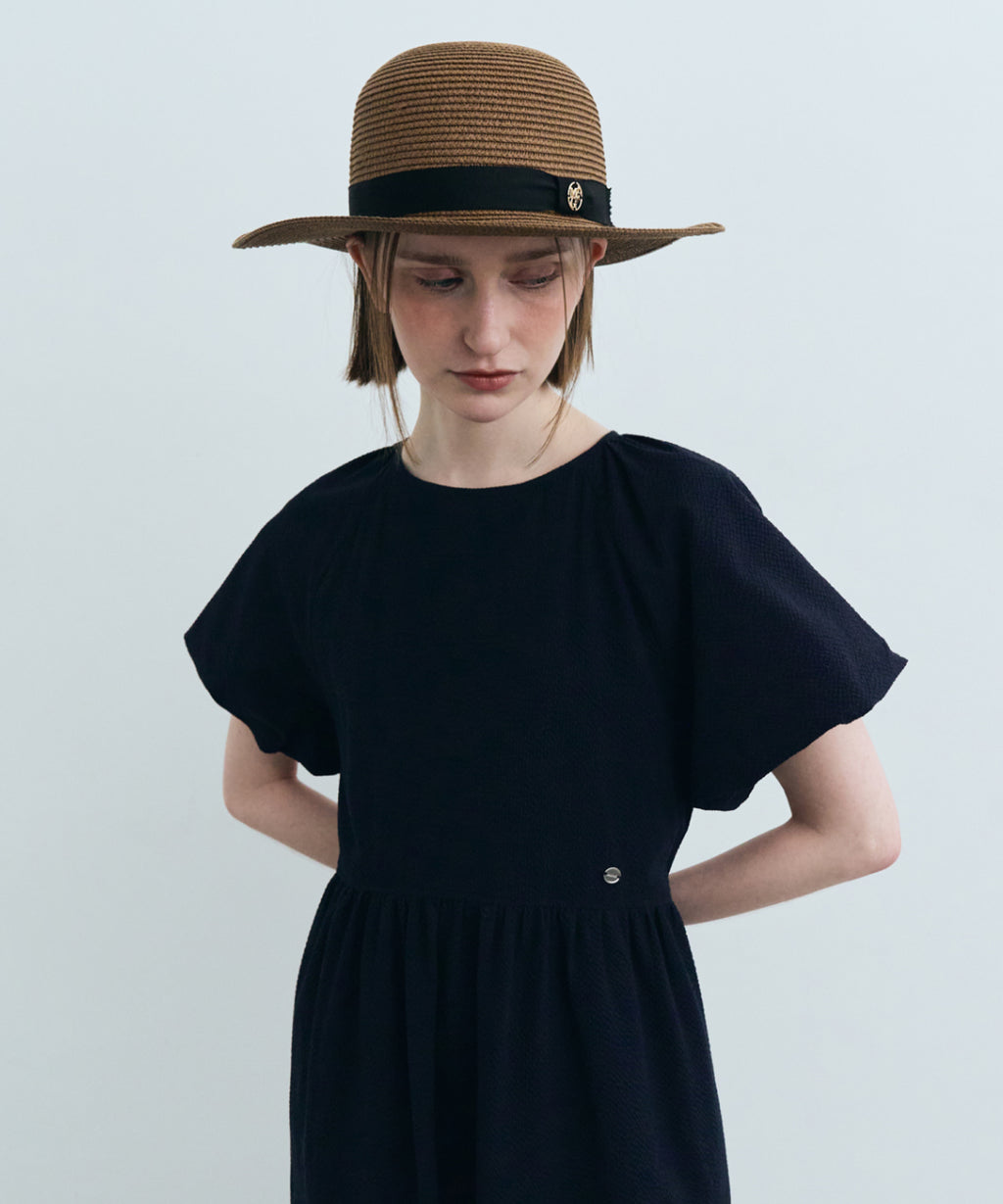 Marithe & Francois Girbaud - Circle Logo Raffia Hat (Brown) product image 8 | TRAB K-Fashion Australia