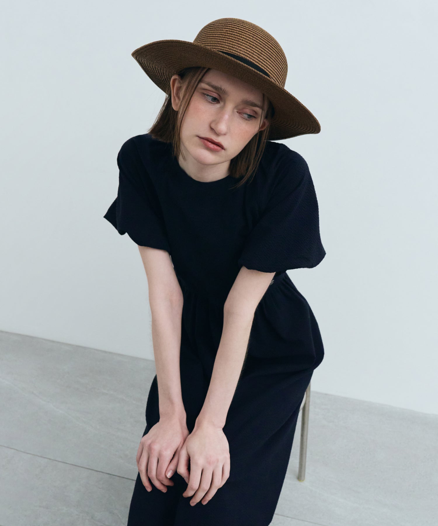 Marithe & Francois Girbaud - Circle Logo Raffia Hat (Brown) product image 9 | TRAB K-Fashion Australia