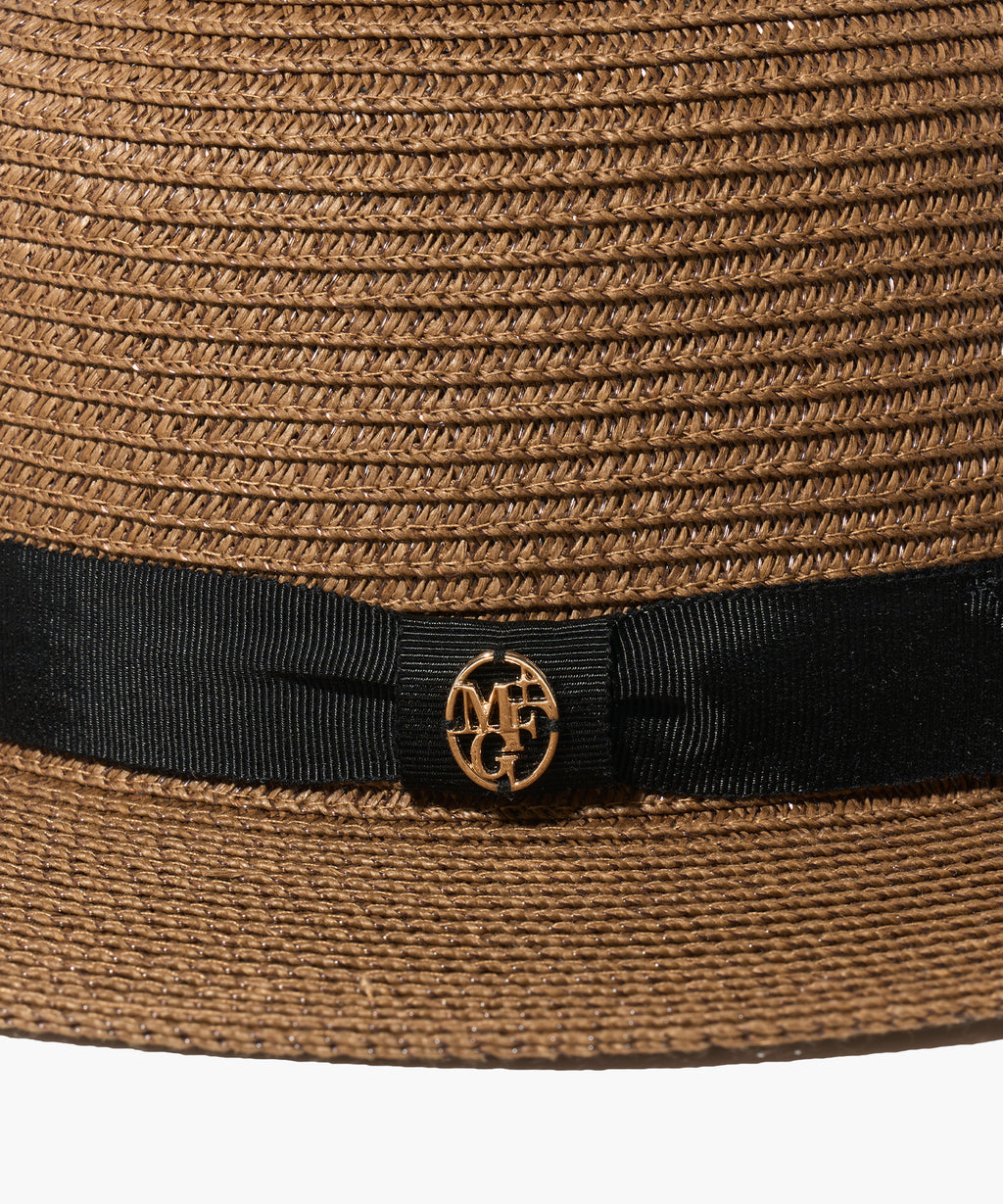 Marithe & Francois Girbaud - Circle Logo Raffia Hat (Brown) product image 4 | TRAB K-Fashion Australia