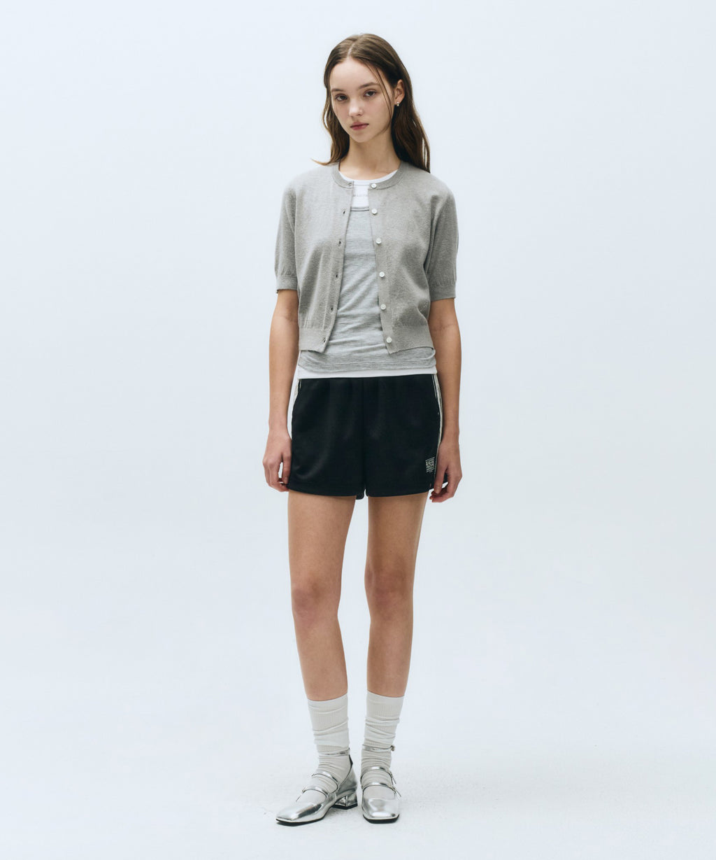 Marithe & Francois Girbaud - Round Neck Half Cardigan (Heather Gray) product image 5 | TRAB K-Fashion Australia