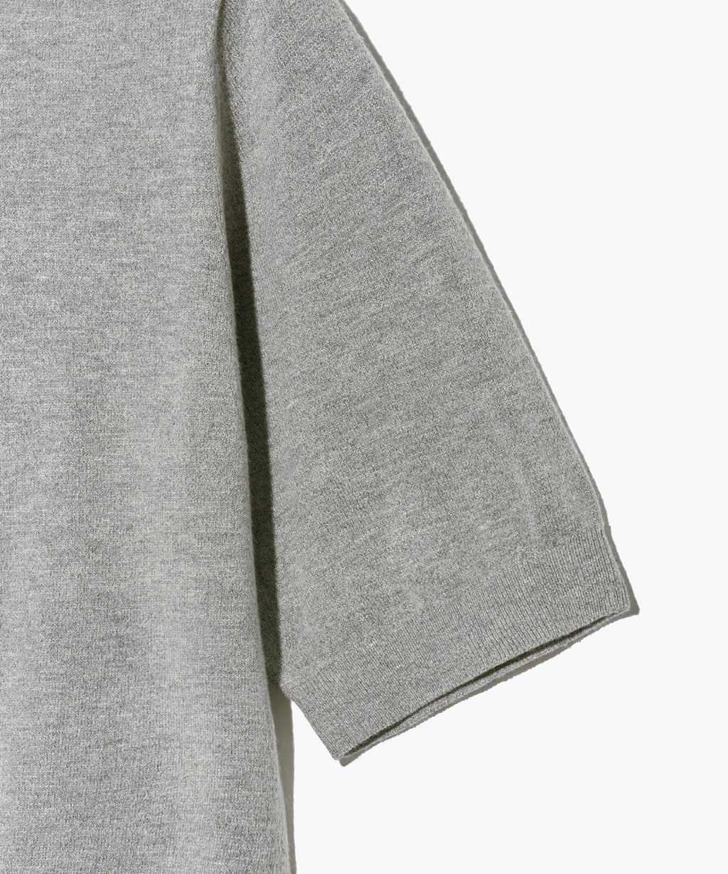 Marithe & Francois Girbaud - Round Neck Half Cardigan (Heather Gray) product image 11 | TRAB K-Fashion Australia