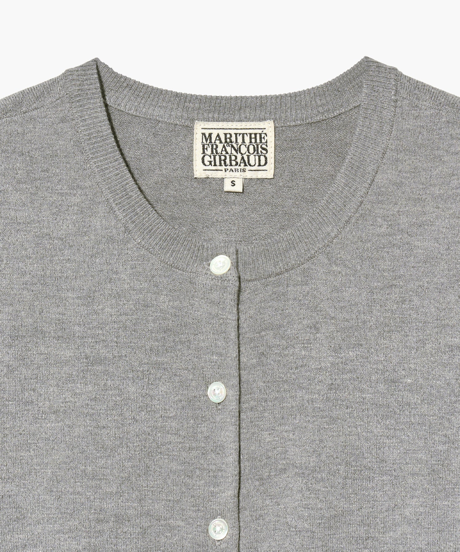 Marithe & Francois Girbaud - Round Neck Half Cardigan (Heather Gray) product image 10 | TRAB K-Fashion Australia