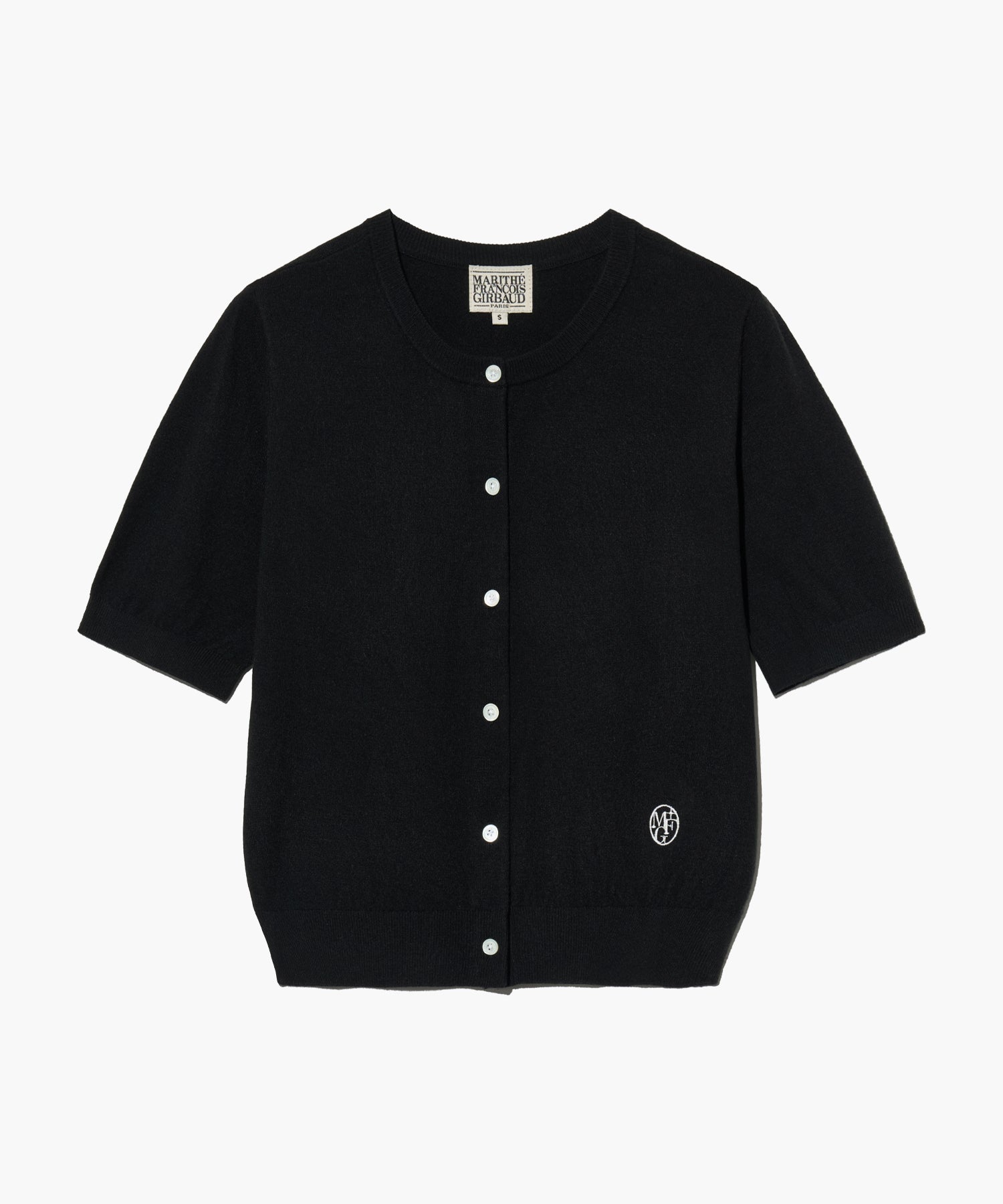 Marithe & Francois Girbaud - Round Neck Half Cardigan (Black) product image 8 | TRAB K-Fashion Australia