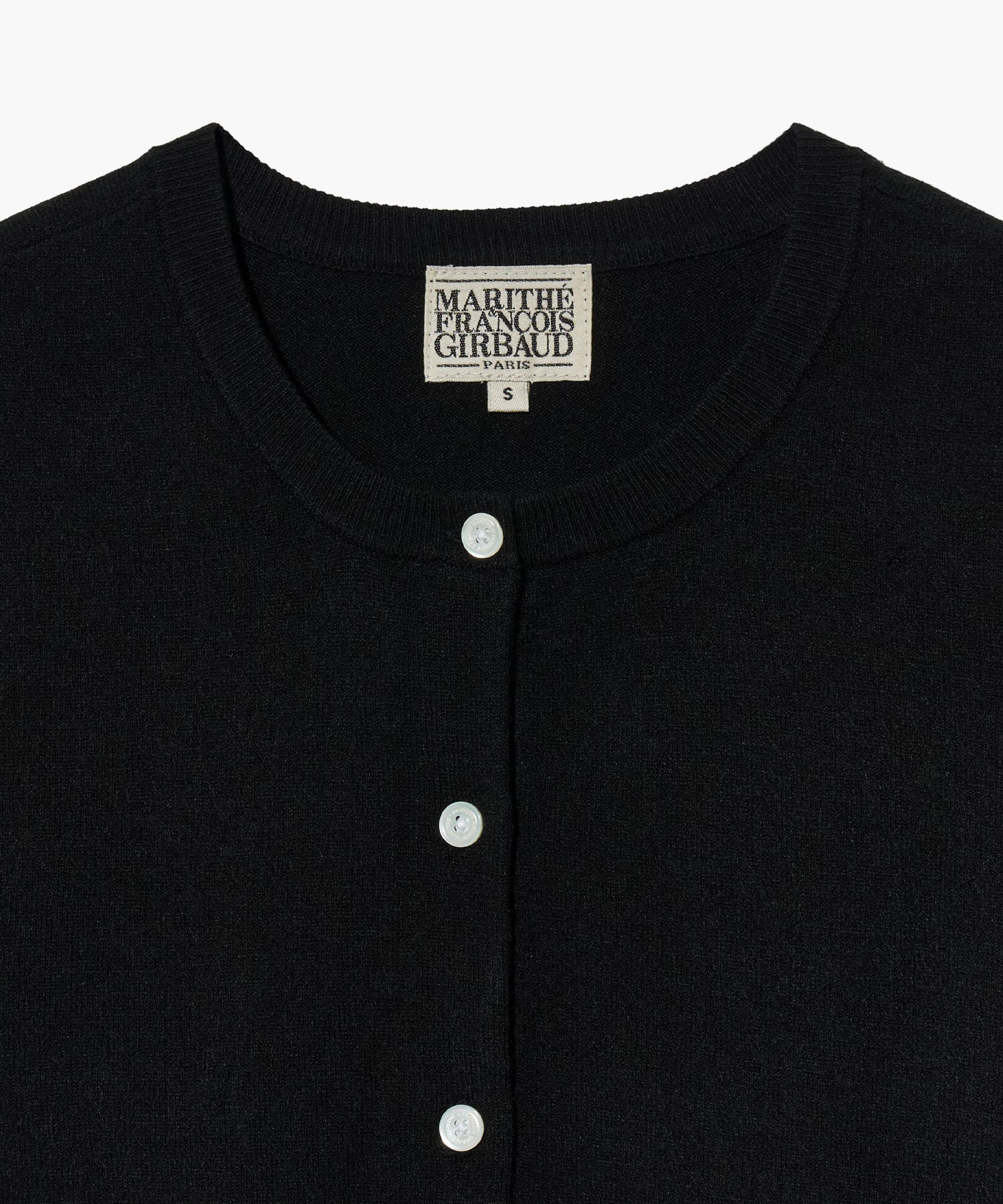 Marithe & Francois Girbaud - Round Neck Half Cardigan (Black) product image 10 | TRAB K-Fashion Australia