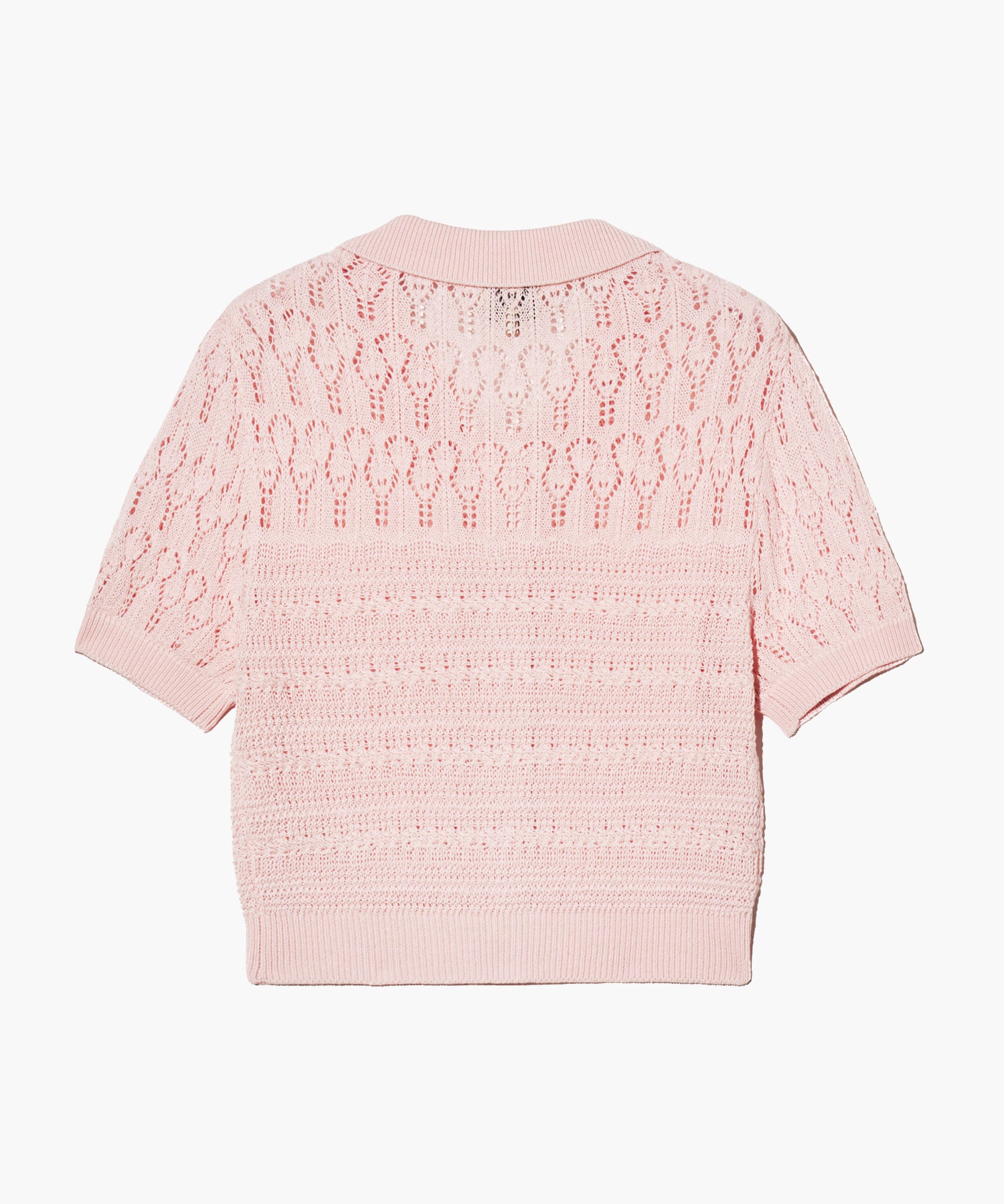 Marithe & Francois Girbaud - Half Sleeve Crochet Crop Cardigan (Light Pink) product image 10 | TRAB K-Fashion Australia