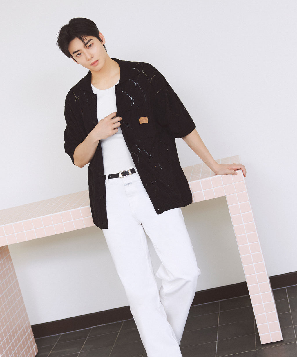 Marithe & Francois Girbaud - Crochet Half Cardigan (Black) product image 2 | TRAB K-Fashion Australia