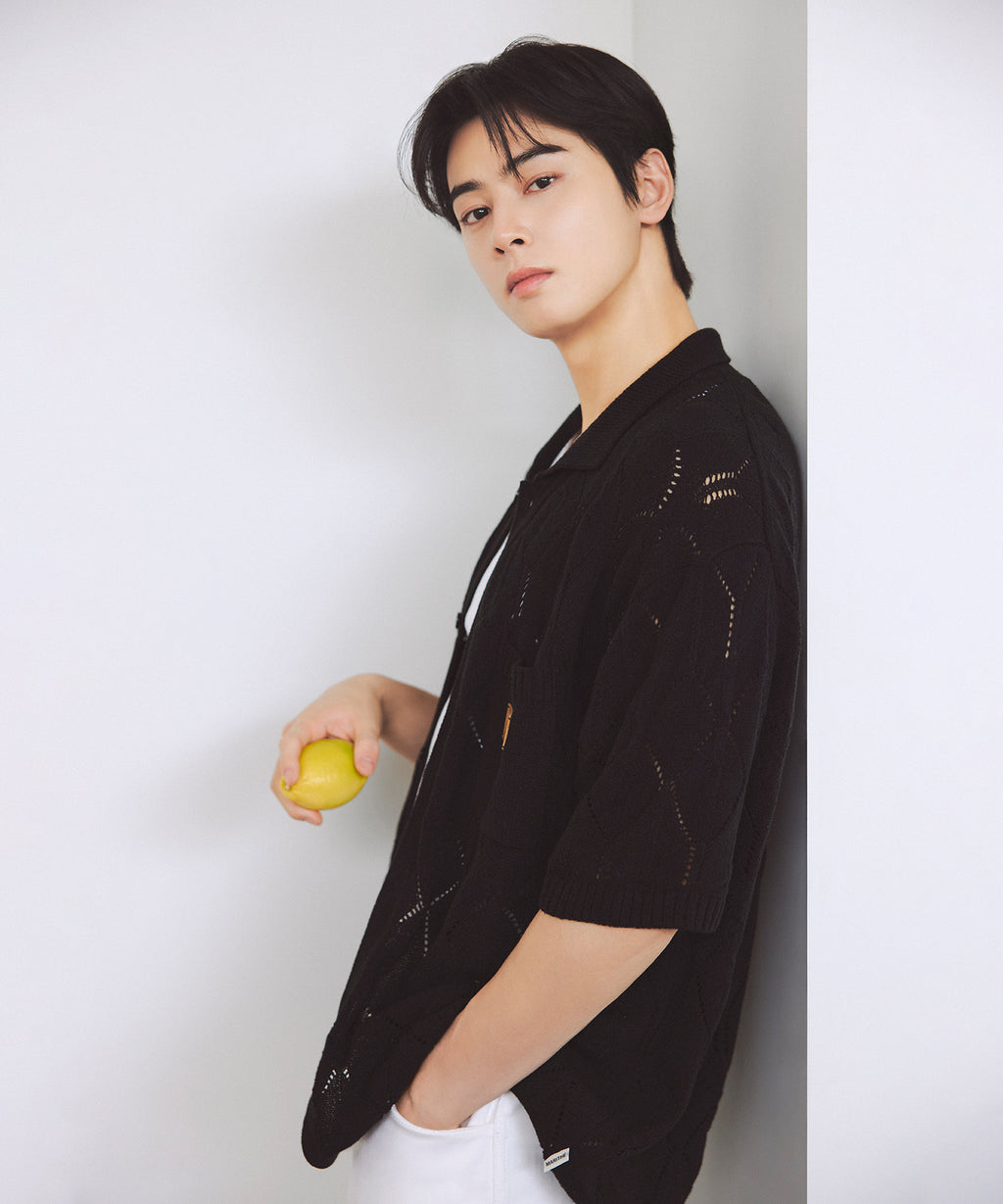 Marithe & Francois Girbaud - Crochet Half Cardigan (Black) product image 3 | TRAB K-Fashion Australia