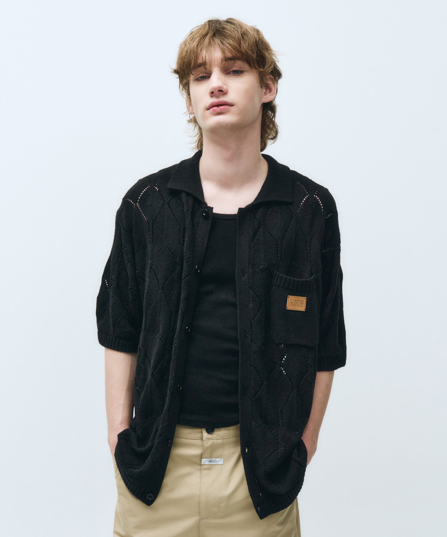 Marithe & Francois Girbaud - Crochet Half Cardigan (Black) product image 4 | TRAB K-Fashion Australia