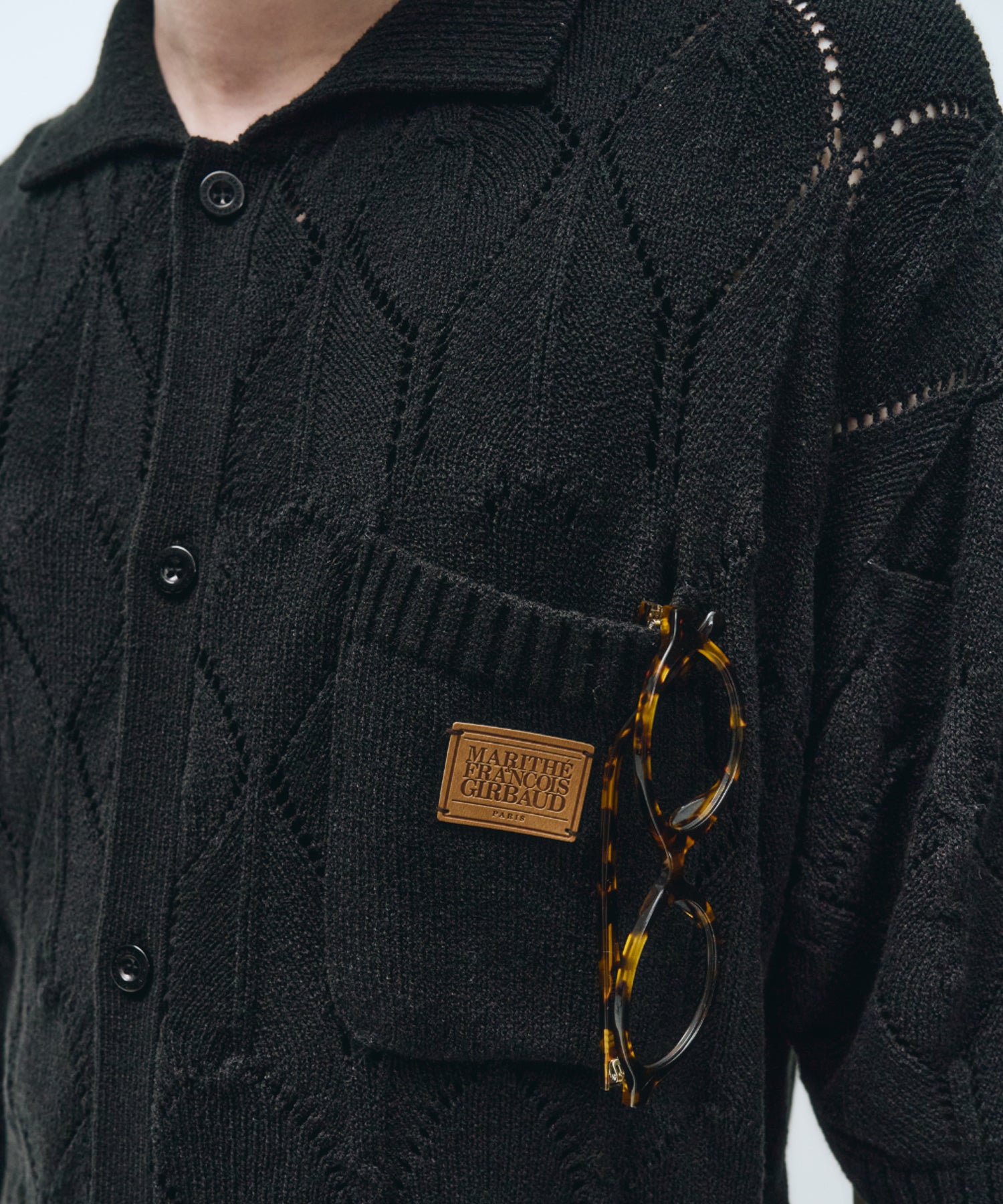 Marithe & Francois Girbaud - Crochet Half Cardigan (Black) product image 5 | TRAB K-Fashion Australia