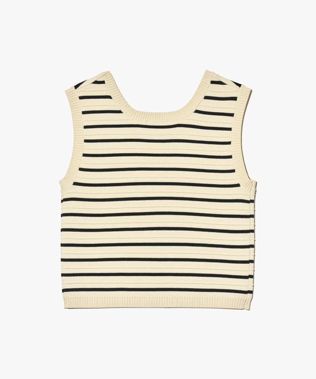 Marithe & Francois Girbaud - Stripe Sleeveless Knit Set-up (Ivory) product image 7 | TRAB K-Fashion Australia