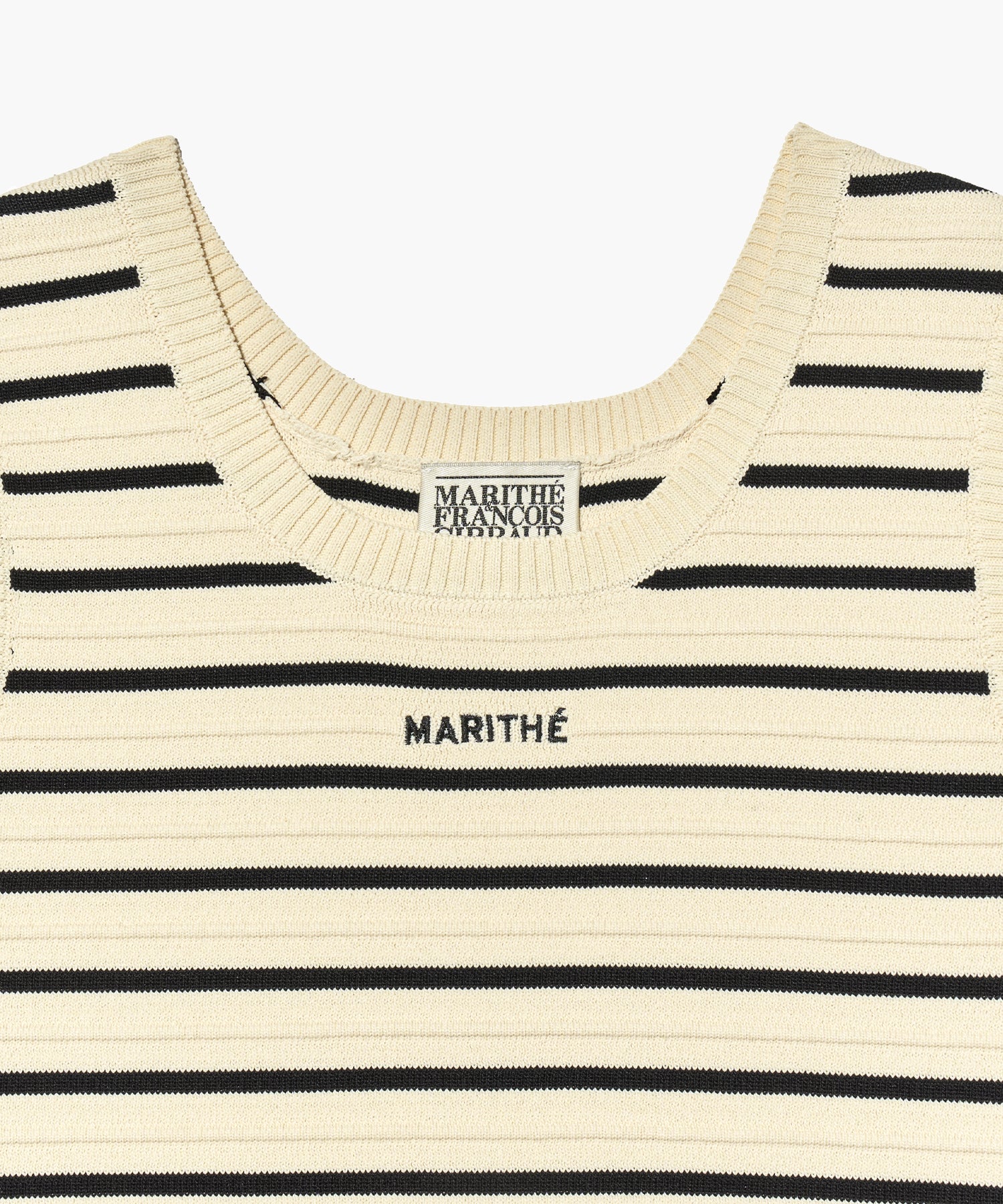Marithe & Francois Girbaud - Stripe Sleeveless Knit Set-up (Ivory) product image 8 | TRAB K-Fashion Australia