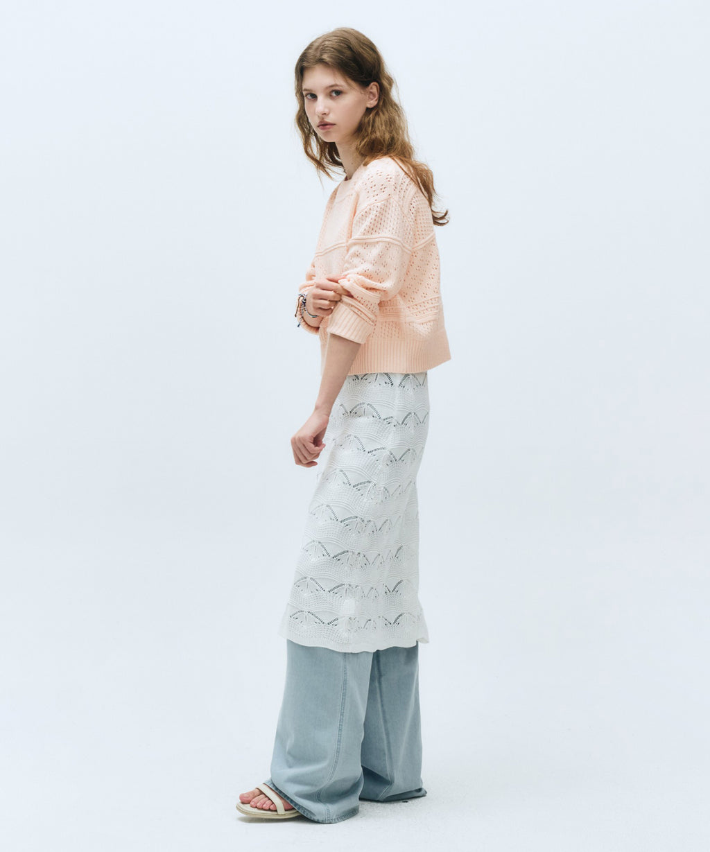 Marithe & Francois Girbaud - Crochet Knit Pullover (Pink) product image 6 | TRAB K-Fashion Australia