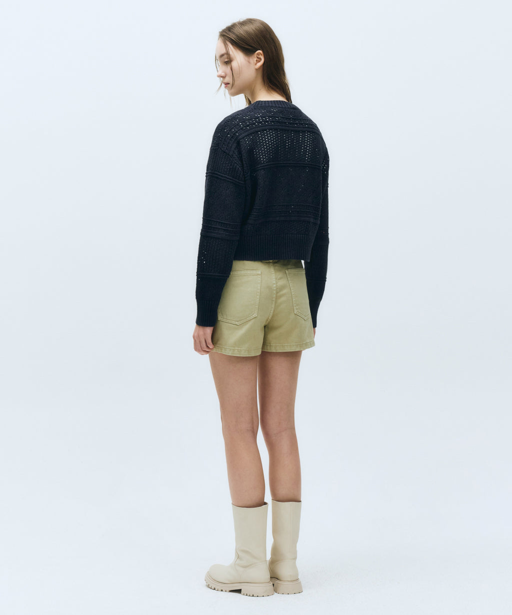 Marithe & Francois Girbaud - Crochet Knit Pullover (Navy) product image 7 | TRAB K-Fashion Australia