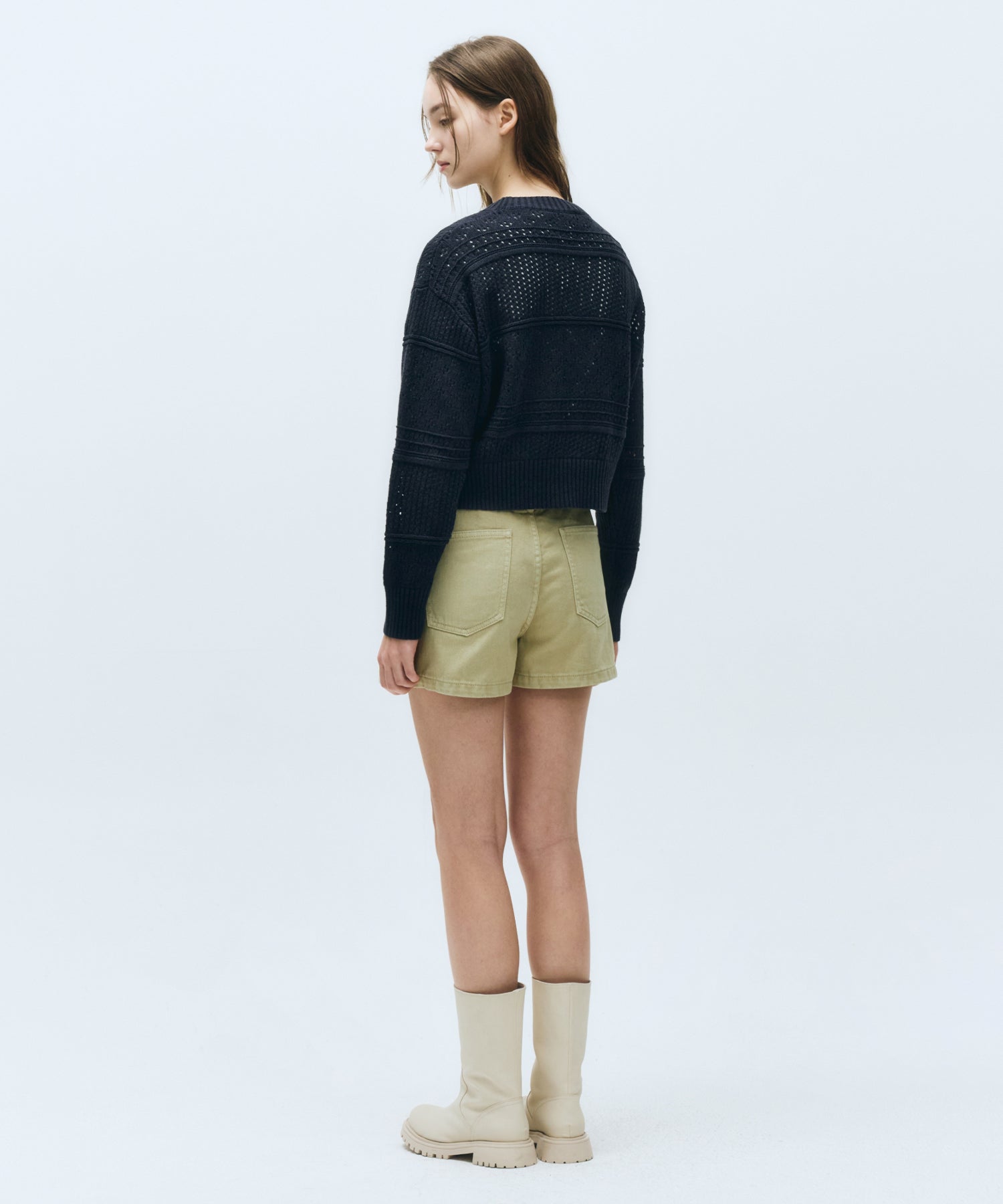 Marithe & Francois Girbaud - Crochet Knit Pullover (Navy) product image 7 | TRAB K-Fashion Australia