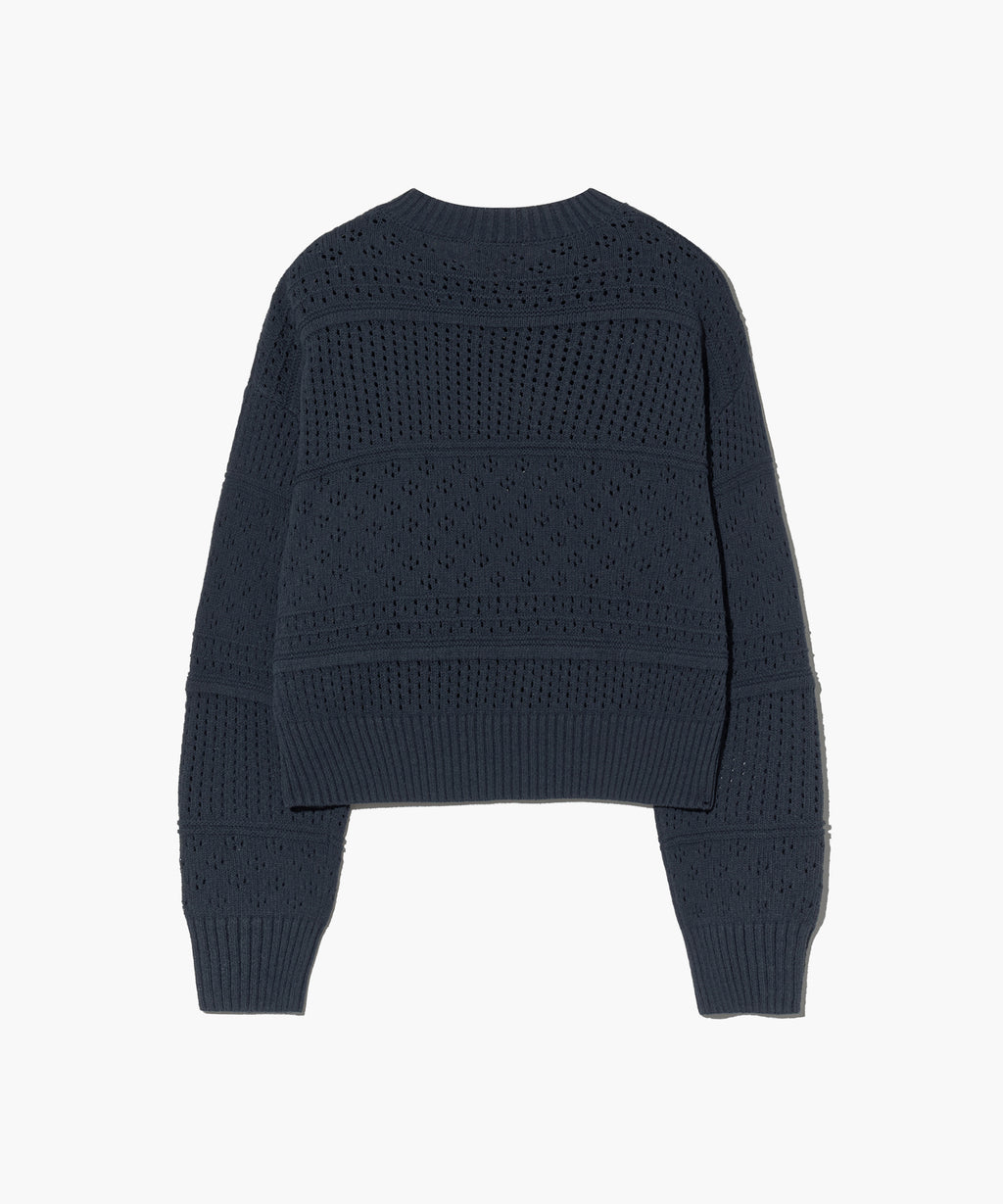 Marithe & Francois Girbaud - Crochet Knit Pullover (Navy) product image 9 | TRAB K-Fashion Australia