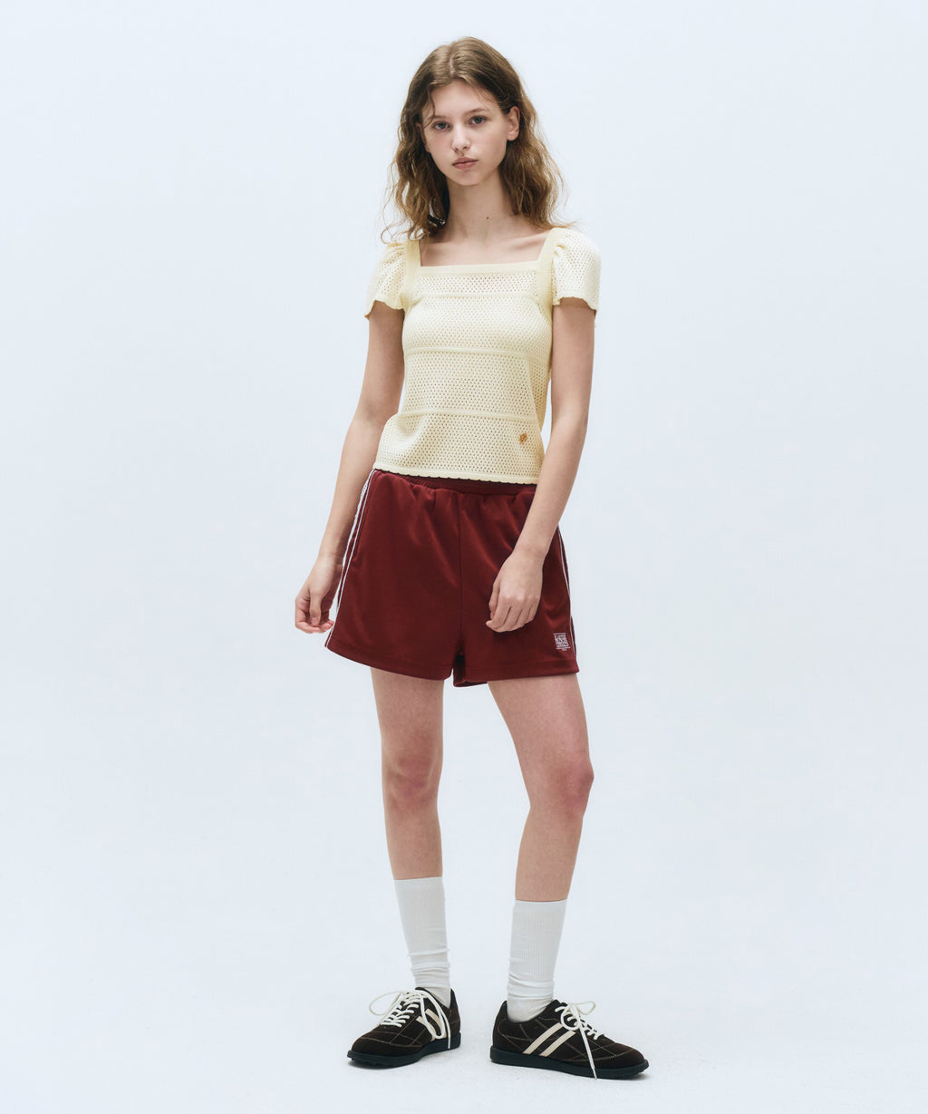 Marithe & Francois Girbaud - Ruffle Strap Knit Top (Ivory) product image 6 | TRAB K-Fashion Australia