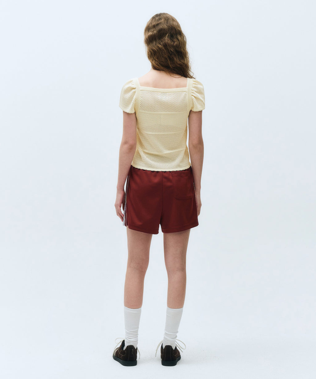 Marithe & Francois Girbaud - Ruffle Strap Knit Top (Ivory) product image 8 | TRAB K-Fashion Australia