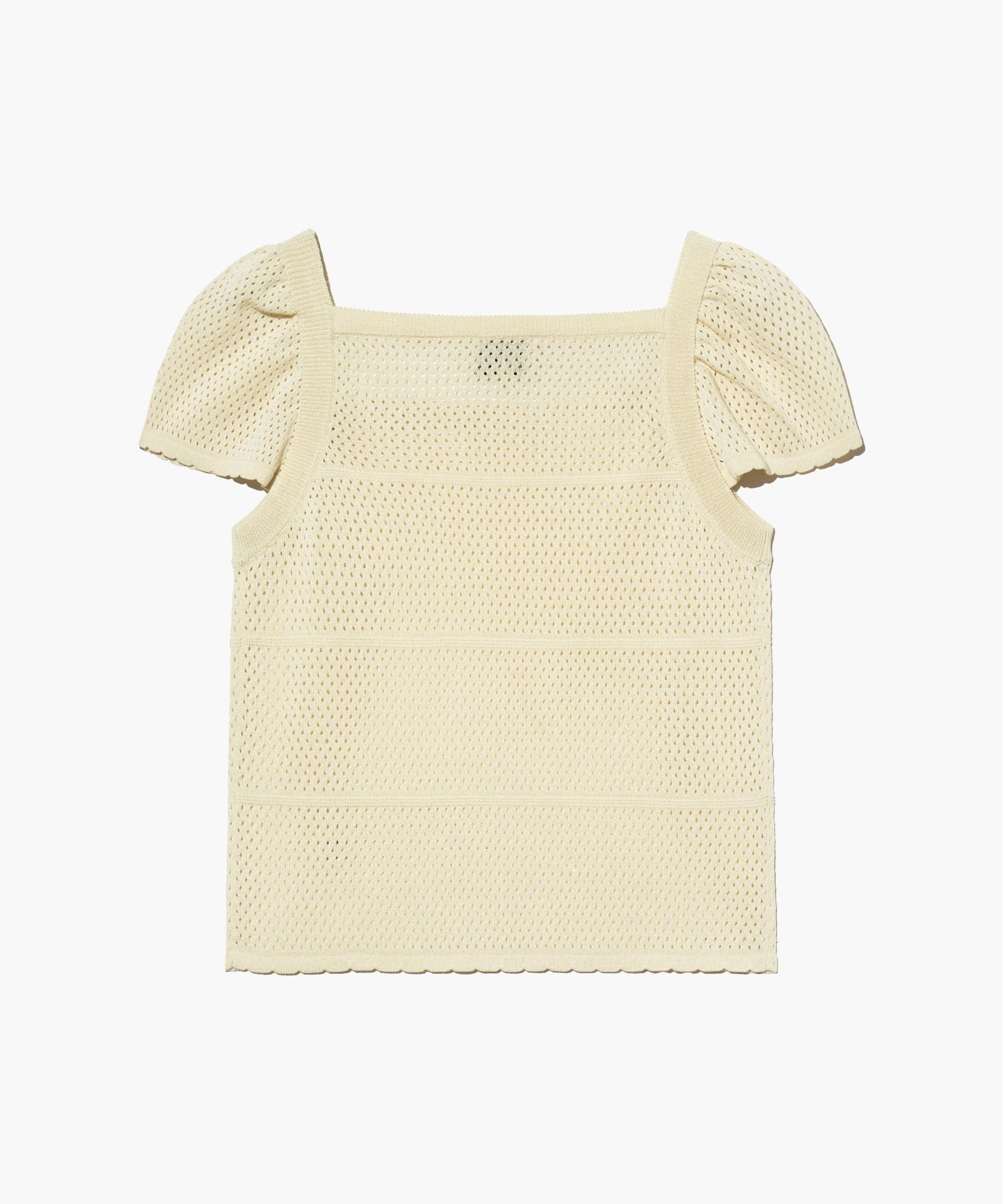 Marithe & Francois Girbaud - Ruffle Strap Knit Top (Ivory) product image 10 | TRAB K-Fashion Australia