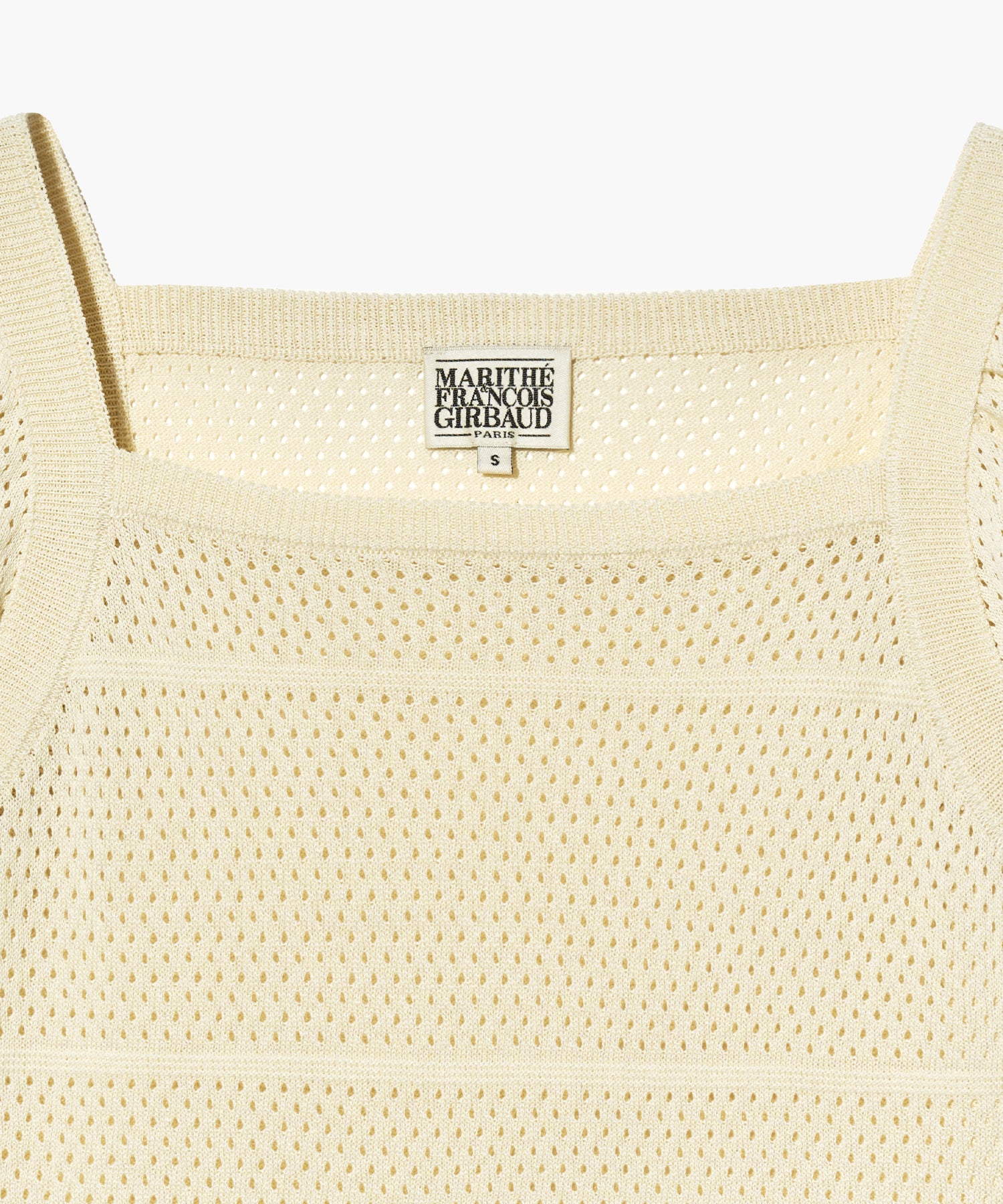 Marithe & Francois Girbaud - Ruffle Strap Knit Top (Ivory) product image 11 | TRAB K-Fashion Australia