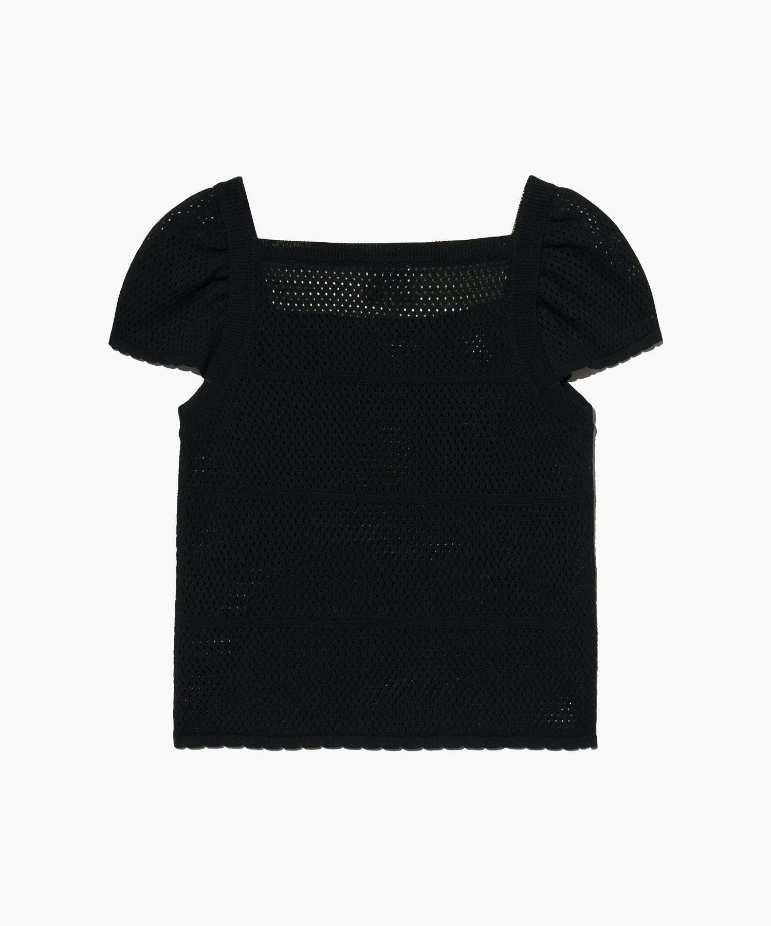 Marithe & Francois Girbaud - Ruffle Strap Knit Top (Black) product image 8 | TRAB K-Fashion Australia