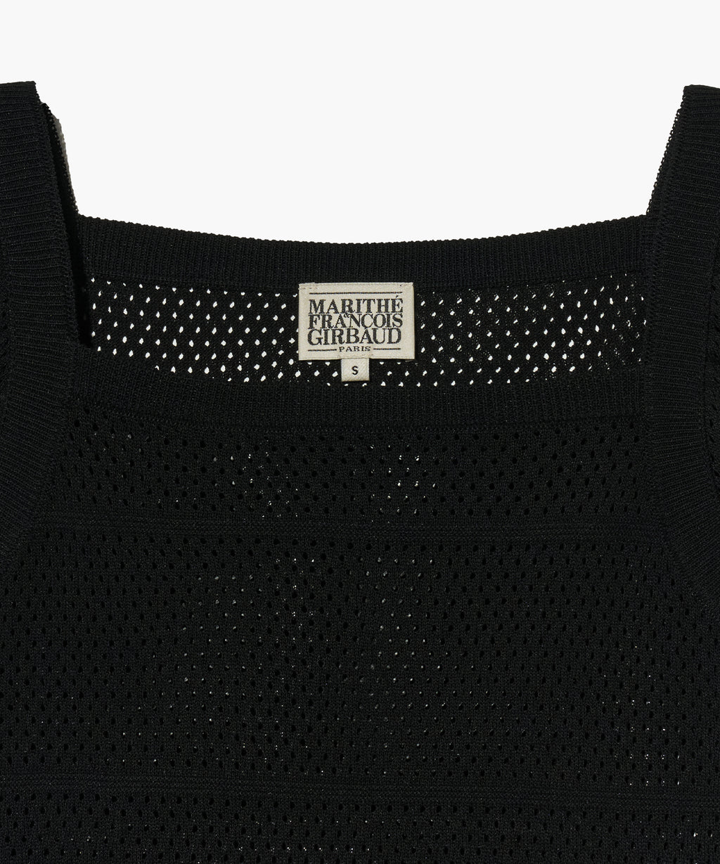 Marithe & Francois Girbaud - Ruffle Strap Knit Top (Black) product image 9 | TRAB K-Fashion Australia
