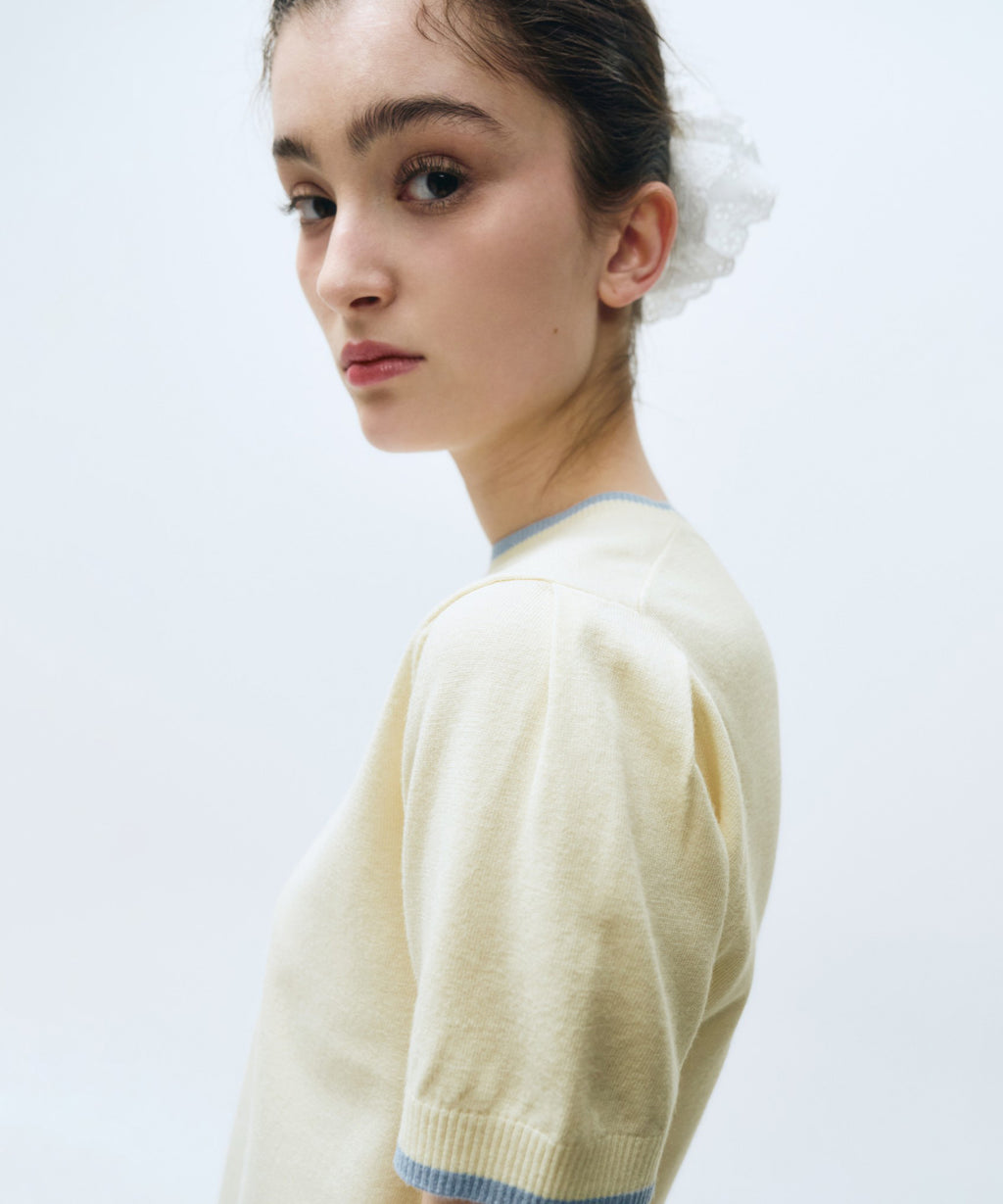 Marithe & Francois Girbaud - Ringer Half Knit (Ivory) product image 5 | TRAB K-Fashion Australia